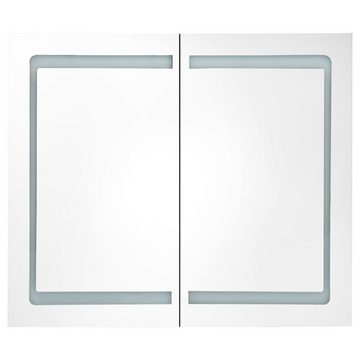 vidaXL Spiegel LED-Bad-Spiegelschrank Eichenoptik 80x12x68 cm Badezimmer LED-Beleucht