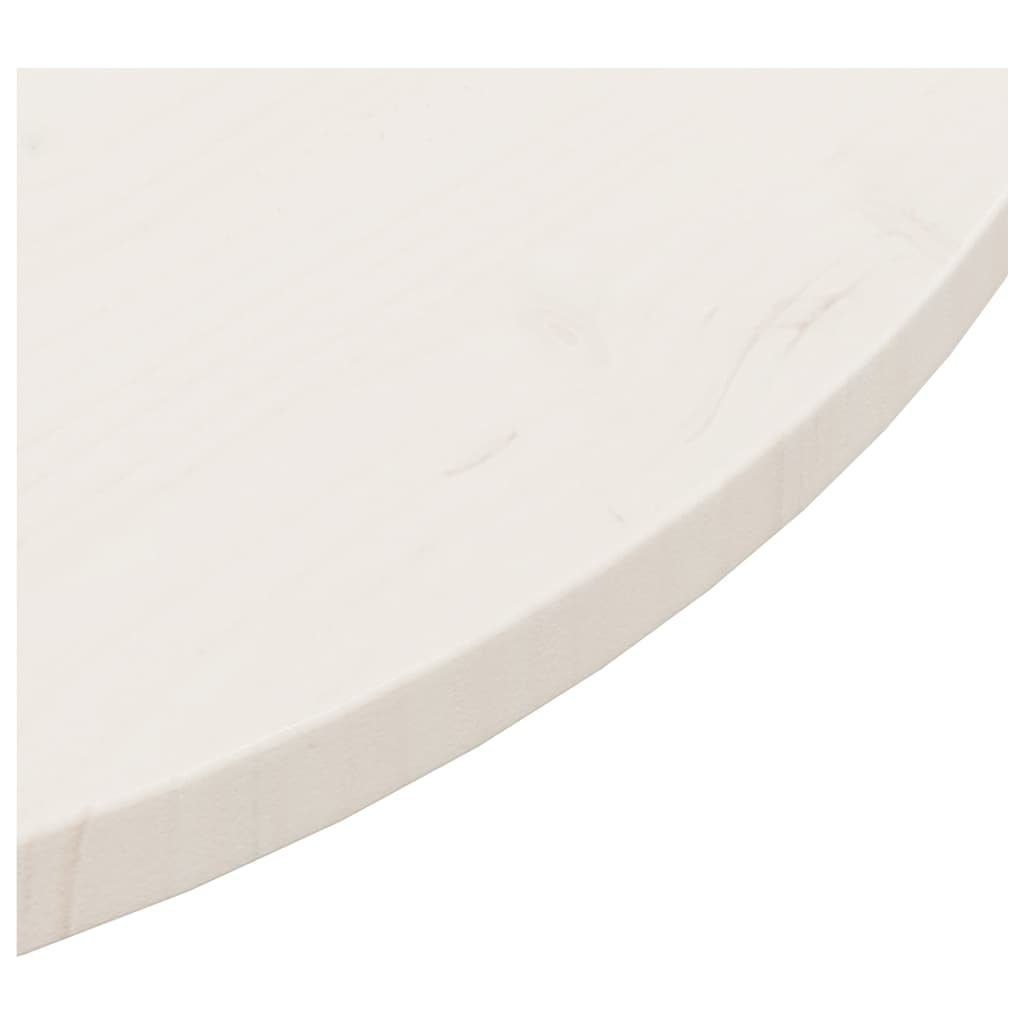 Weiß Ø90x2,5 furnicato (1 Tischplatte Massivholz Kiefer St) cm