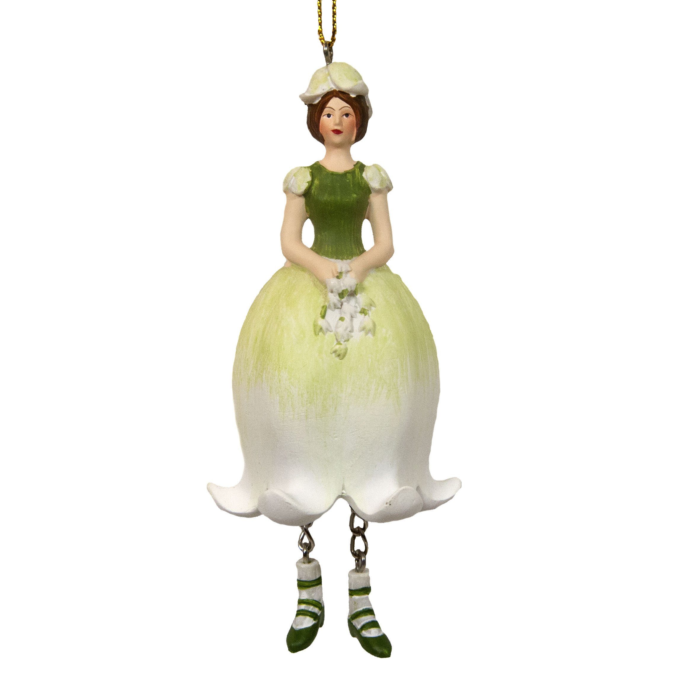 Dekofigur Blumenmädchen Figur Maiglöckchen Dekohänger Kunstbume Deko Aufhänger