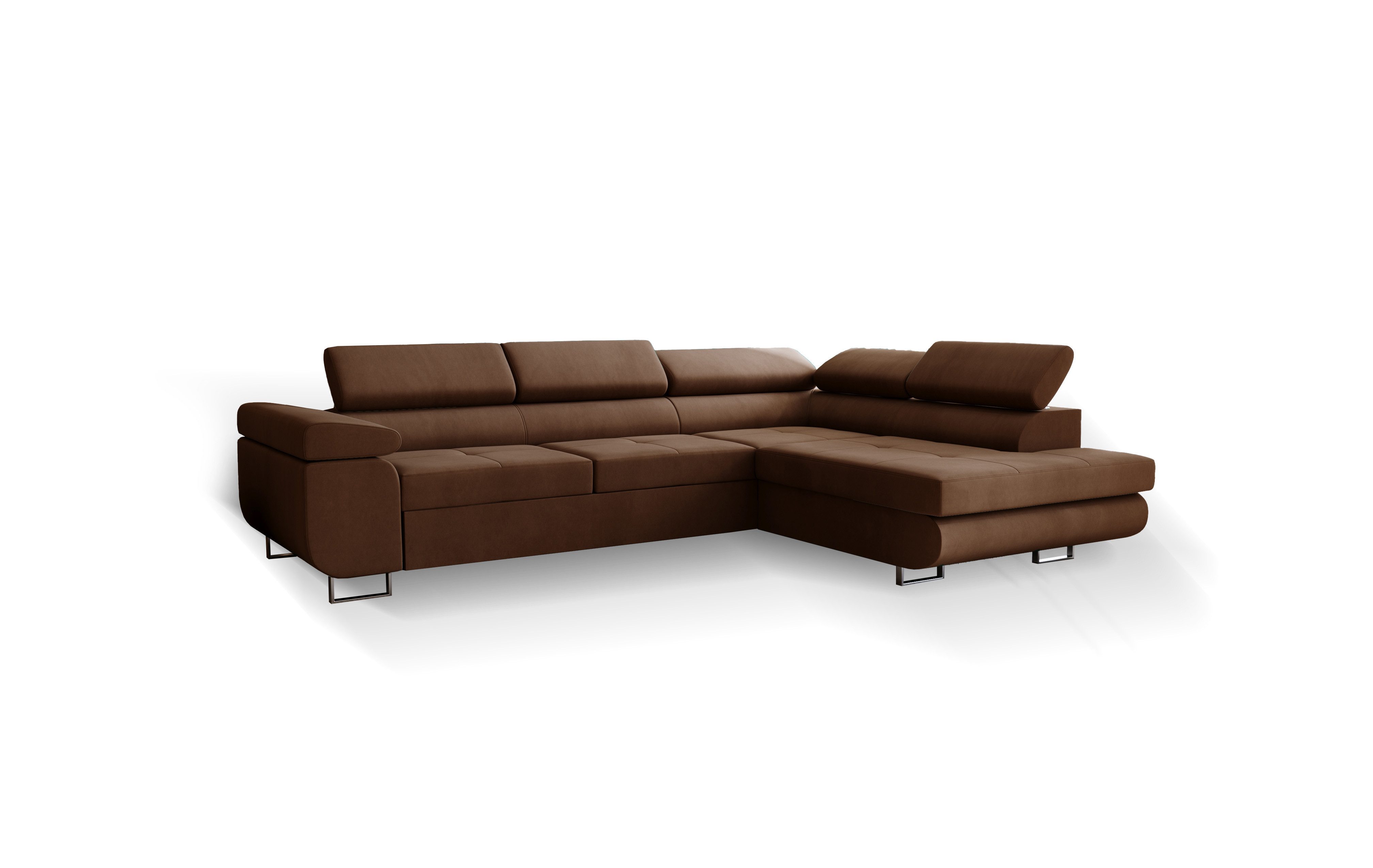 Goldstoff Ecksofa mit Schlaffunktion - Designersofa, günstig online kaufen