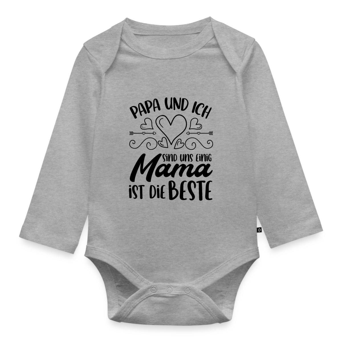 Langarmbody Geschenk Mutter, Mama Ist Die Beste Tages Baby Body Langarm