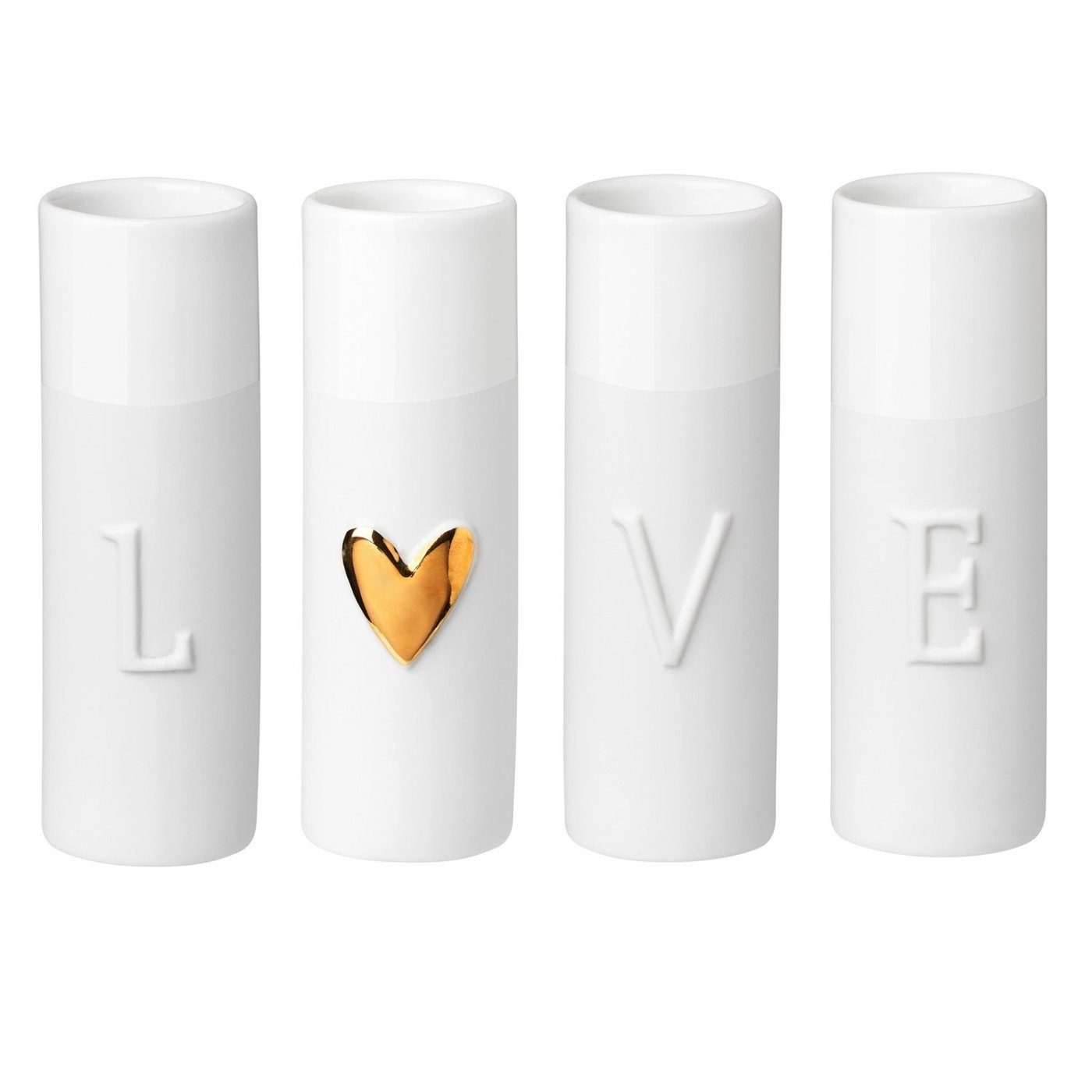 Tischvase Wolke Sieben Minvasen Set 4tlg "Love"