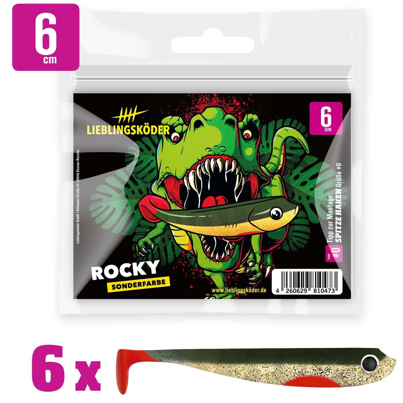 Lieblingsköder Kunstköder Lieblingsköder Gummifische 6cm - 6 Angelköder
