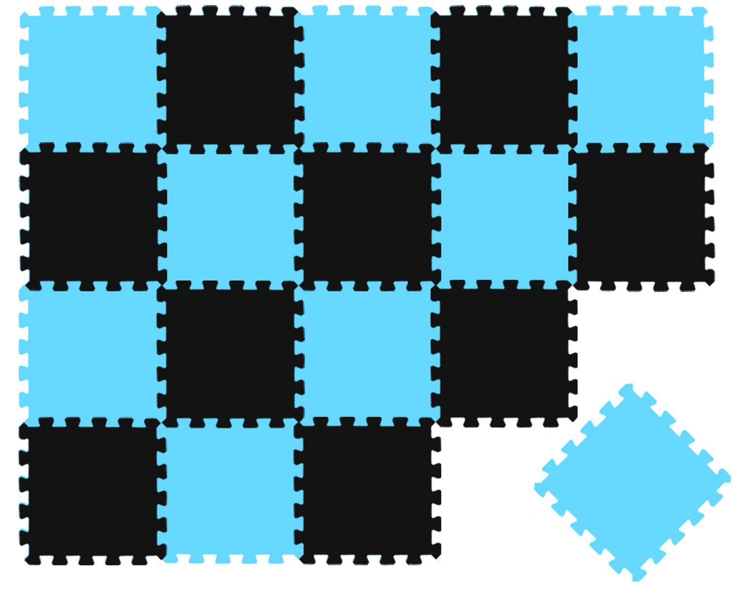 LittleTom Puzzlematte ab dem 1. Tag - 18 Teile Baby Spielmatte - 30 x 30 Kinder Krabbelmatte, (18-tlg), Spielunterlage für Babys und Kleinkinder - Kinderzimmer Puzzleteppich