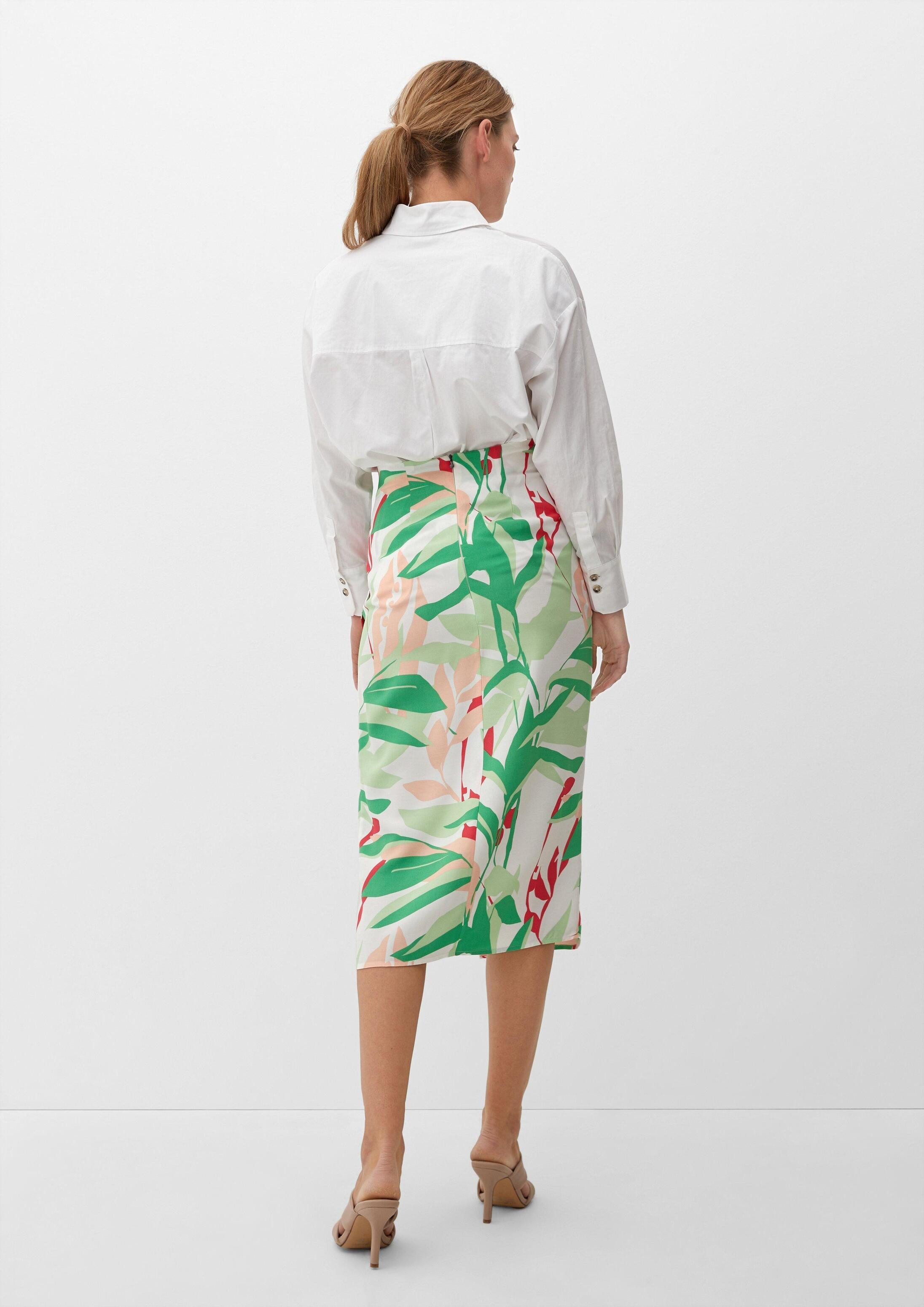 s.Oliver Midirock Rock Midi-Rock mit Allover-Print