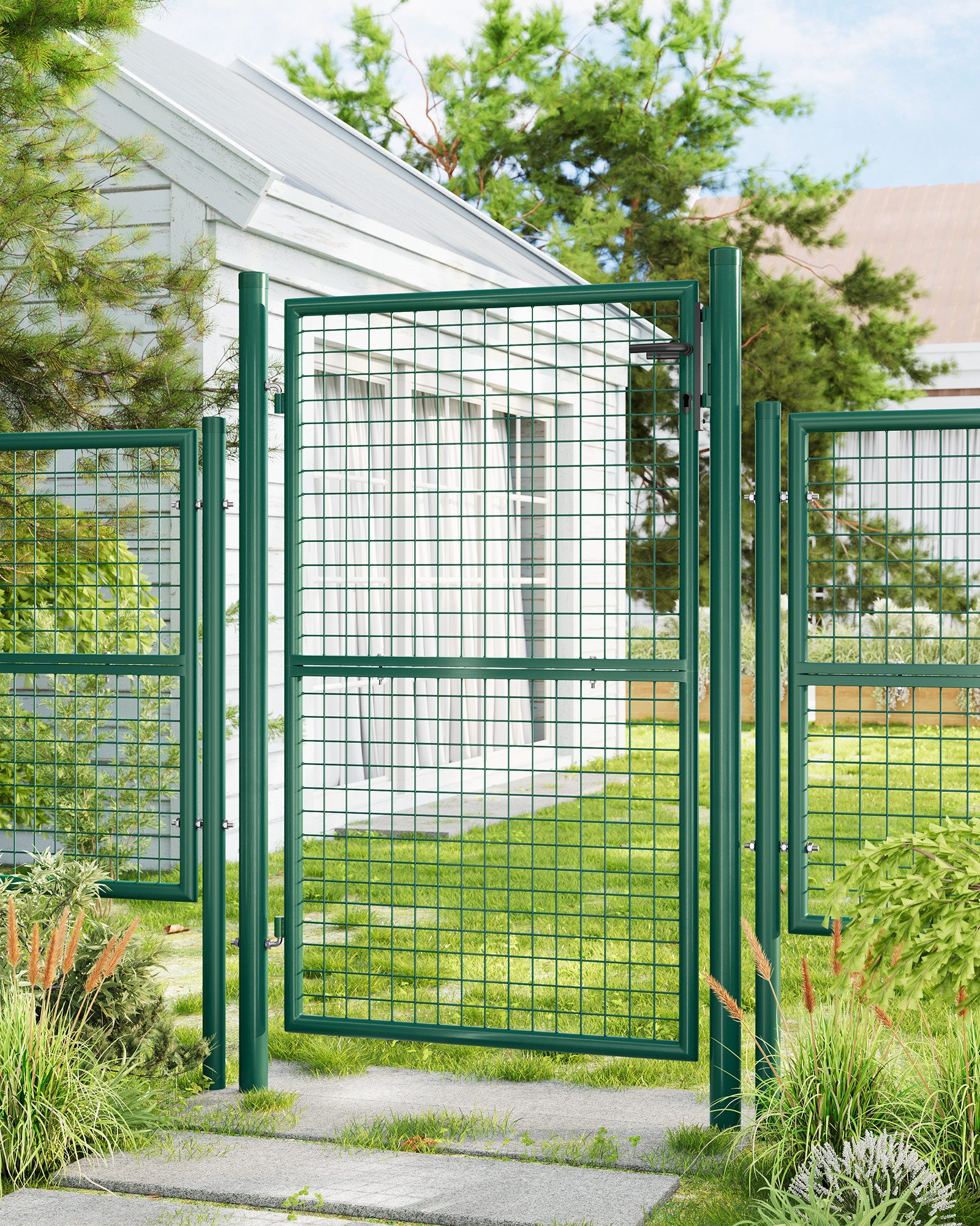 SONGMICS Gartentor Gartentür, Gartentür, verzinkter Stahl, günstig online kaufen