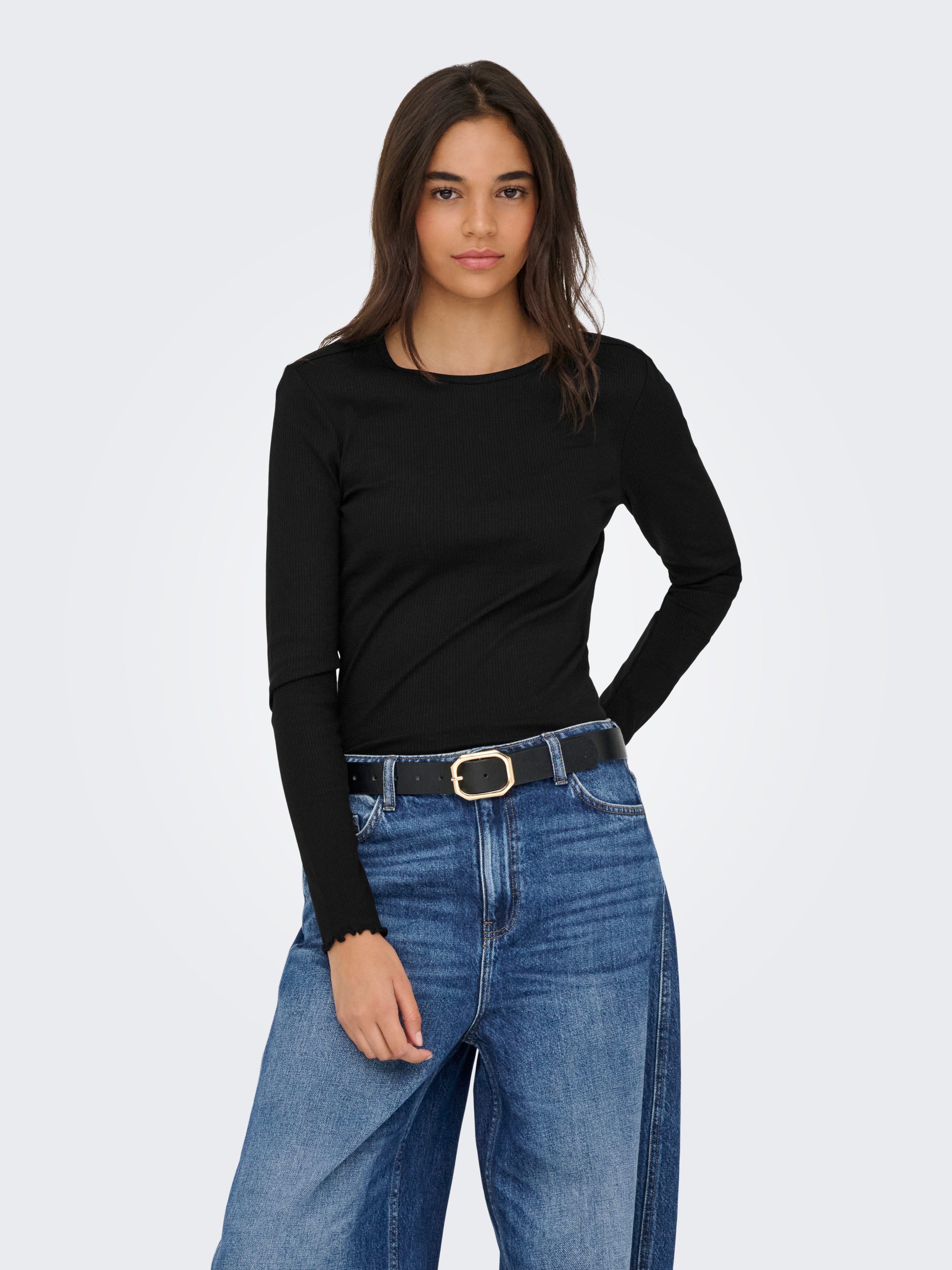 ONLY Langarmshirt ONLINA L/S O-NECK TOP JRS