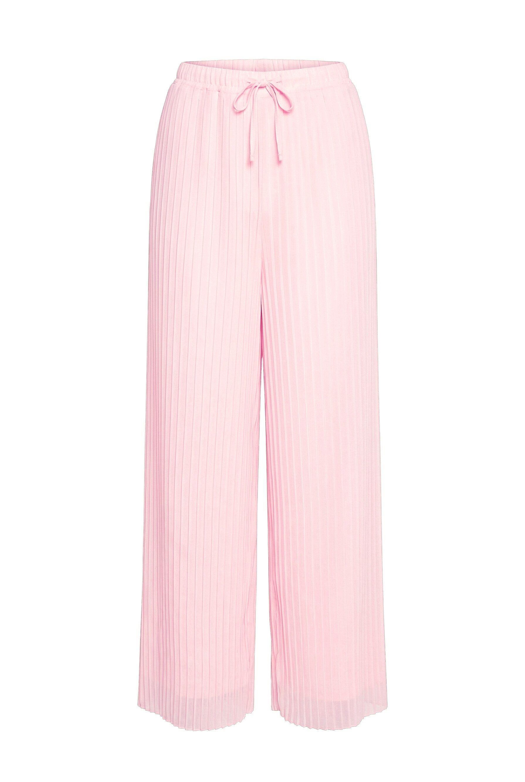 MIAMODA Schlupfhose Hose weites Bein Plissee Jerseyfutter