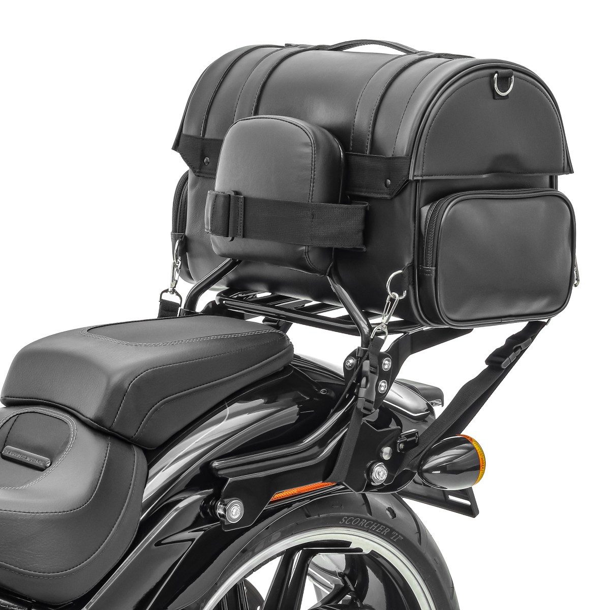 Craftride Reisetasche Sissybar M3 + Hecktasche FP für Kawasaki Vulcan S / Café 15-26 mit Gep