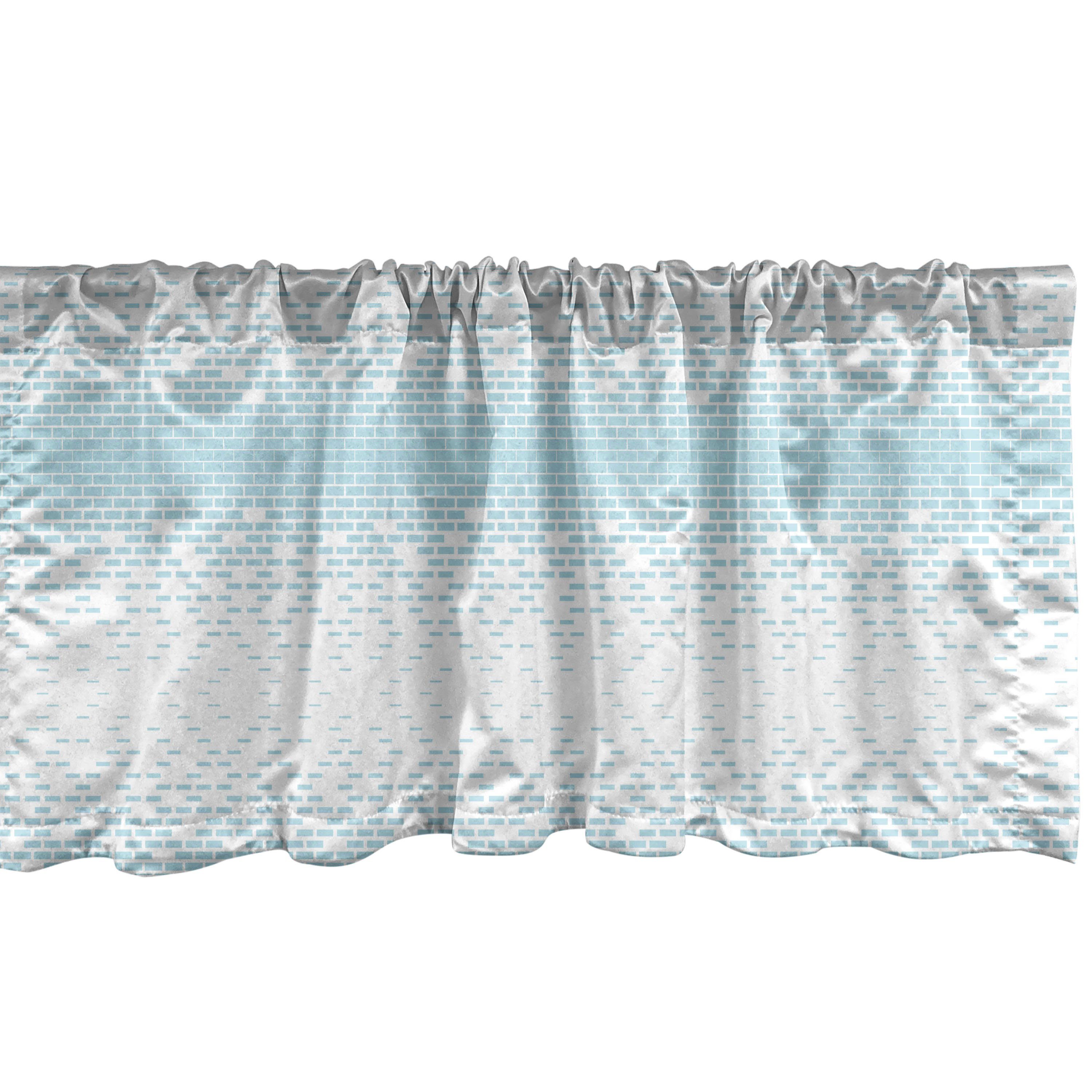 Scheibengardine Vorhang Volant für Küche Schlafzimmer Dekor mit Stangentasche, Abakuhaus, Microfaser, Abstrakt Pastel Brick Wall Design