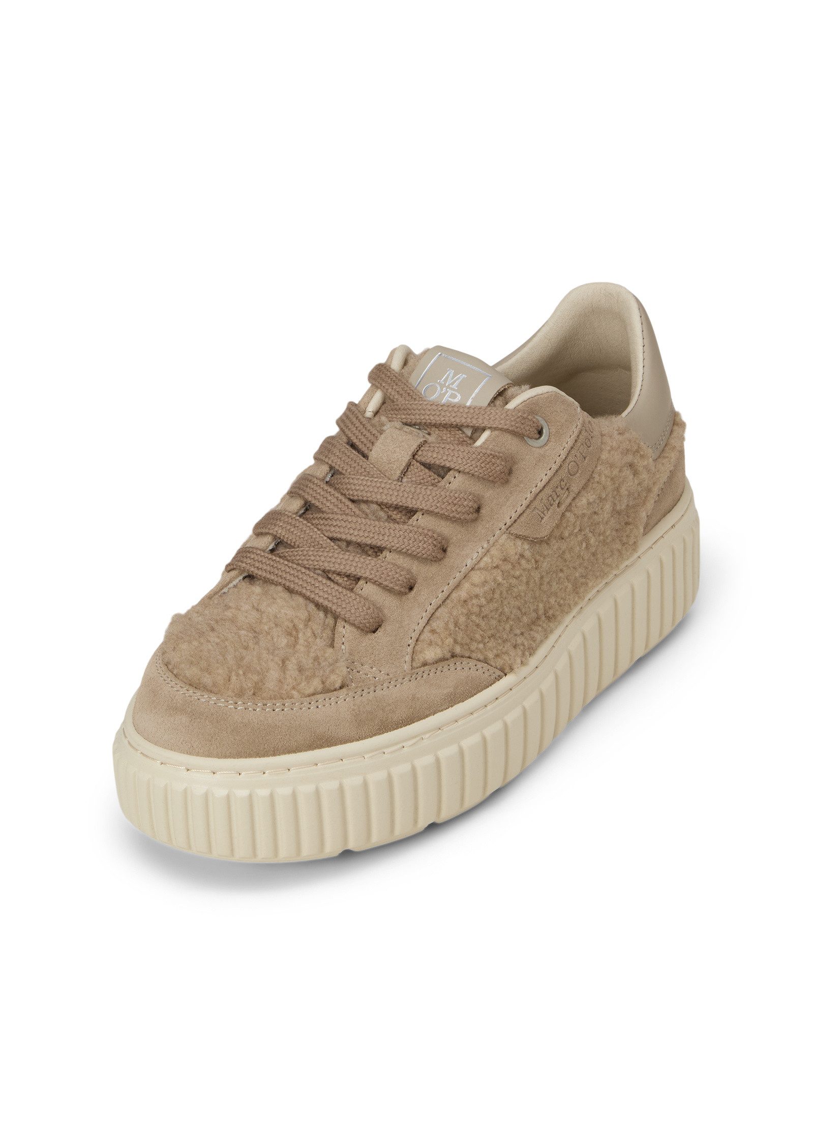 Marc O'Polo aus Teddyfell mit Echtleder-Details Sneaker