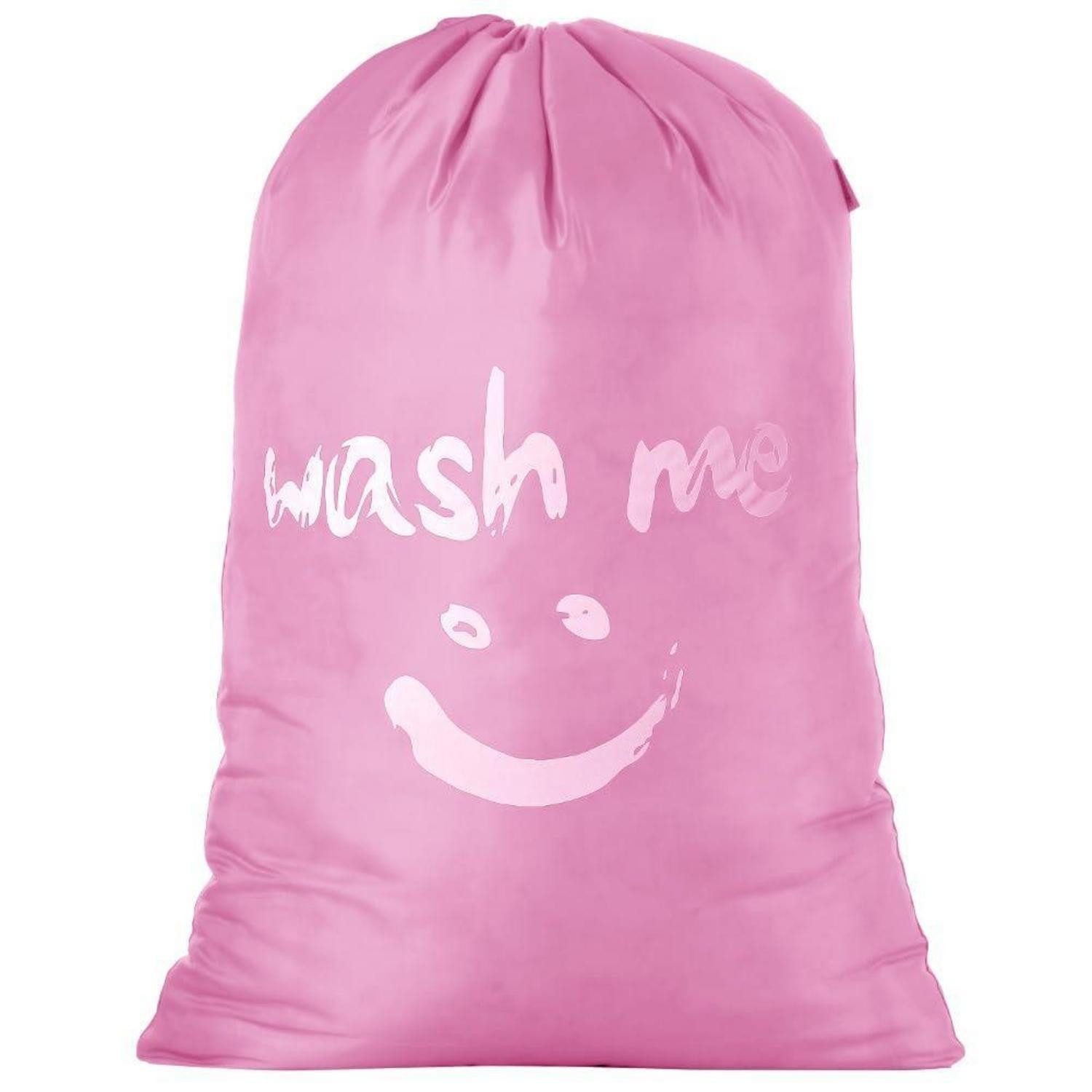 LuxusKollektion Wäschesack Wäschesack 120L 420D Nylon Kordelzug Smiley Reise Camping Rosa