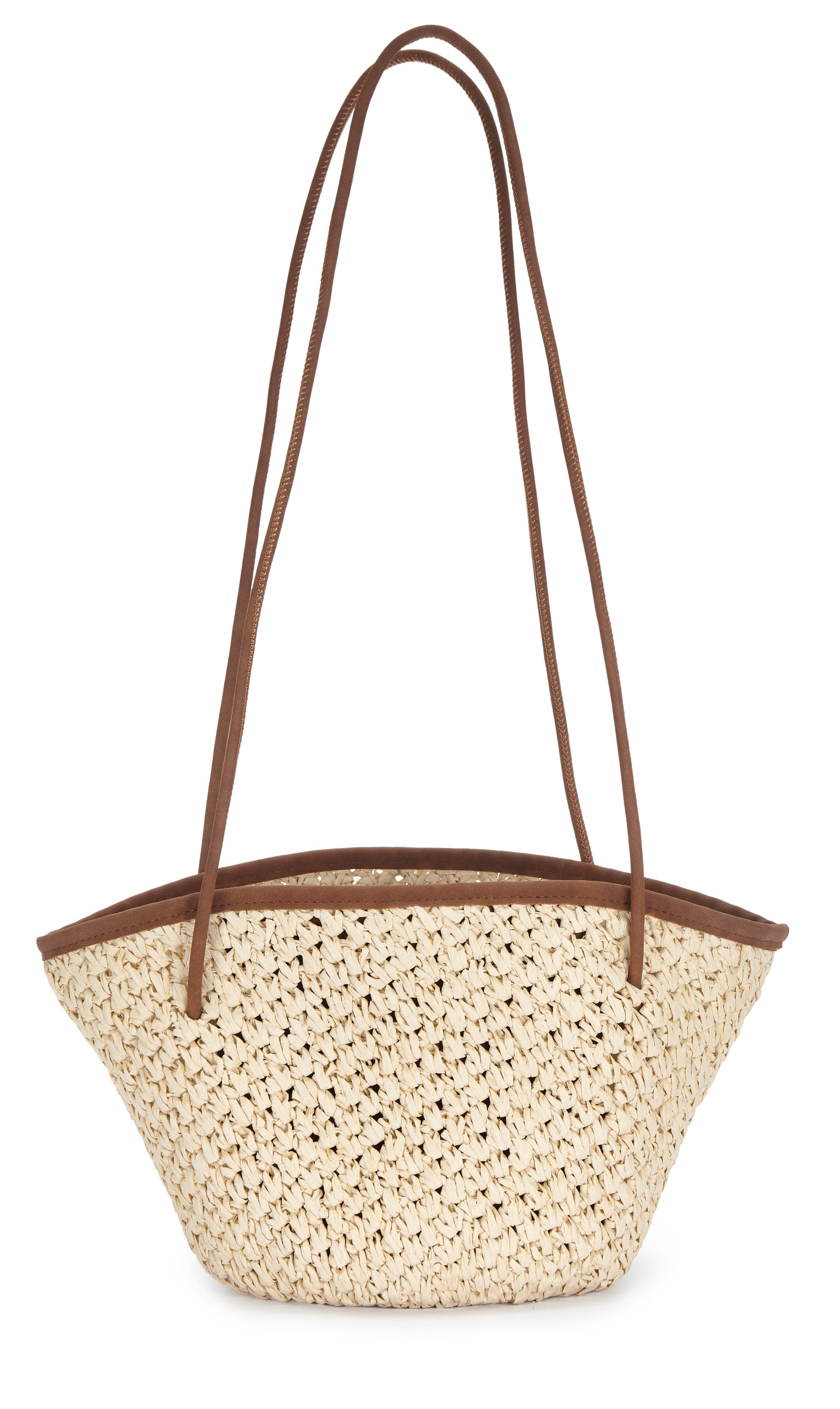 LASCANA Shopper Strandtasche, Schultertasche, Korbtasche, Tragetasche, Einkaufstasche, Handtasche in modischer Bast-Optik