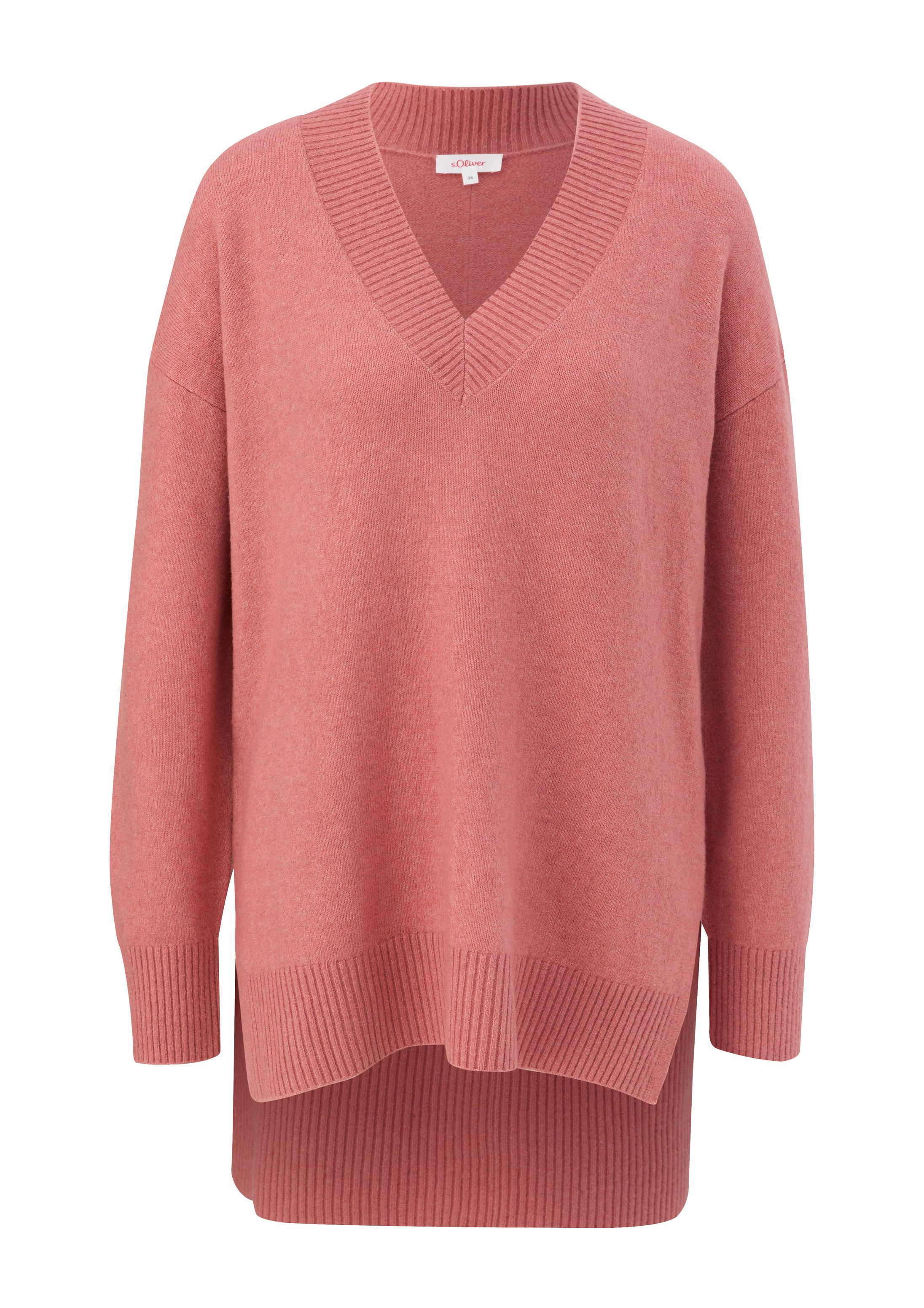 s.Oliver Longpullover Strickpullover Strickpullover aus Wollmix
