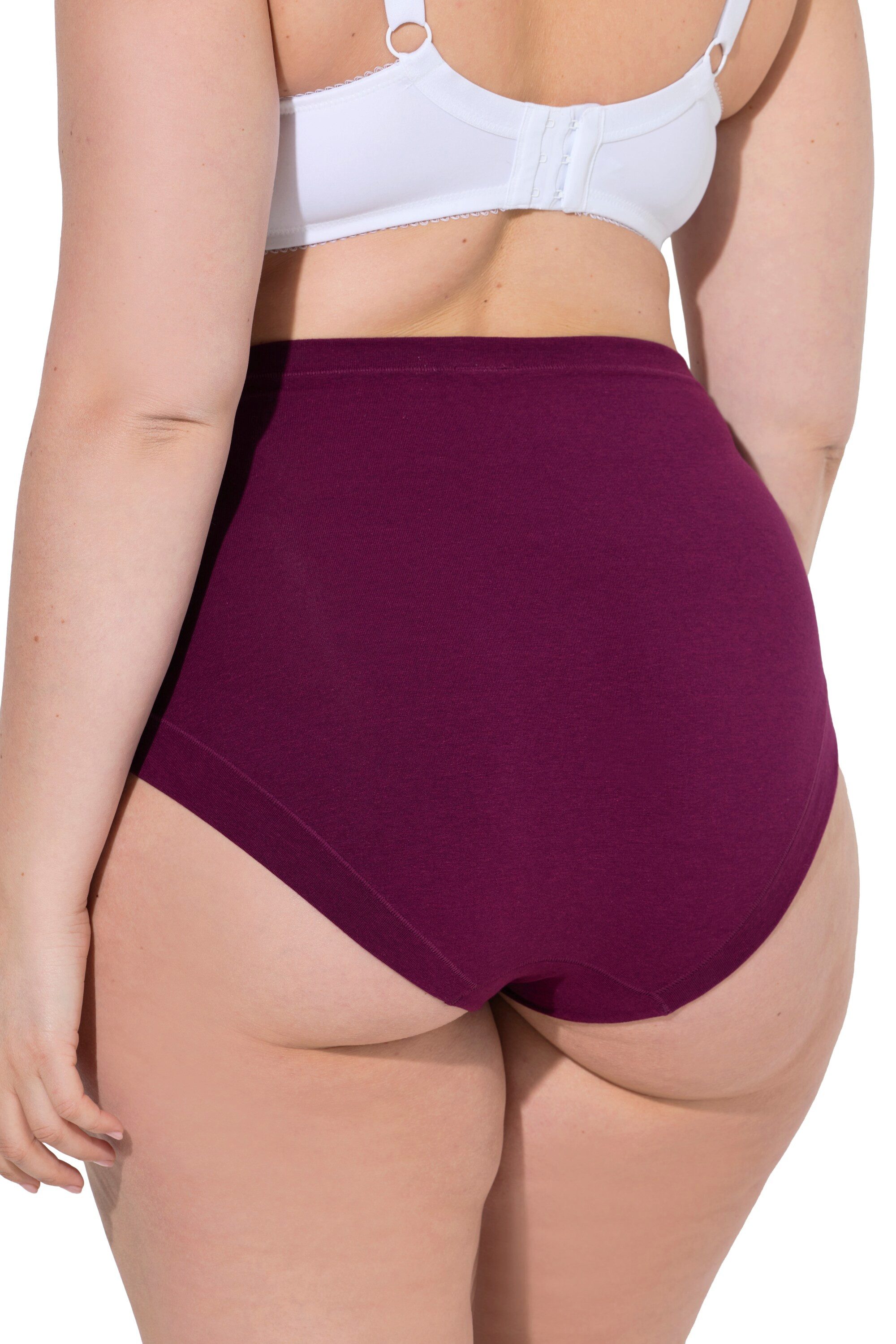 Ulla Popken Maxislip Maxislips 3er-Pack High Waist cleaner Look