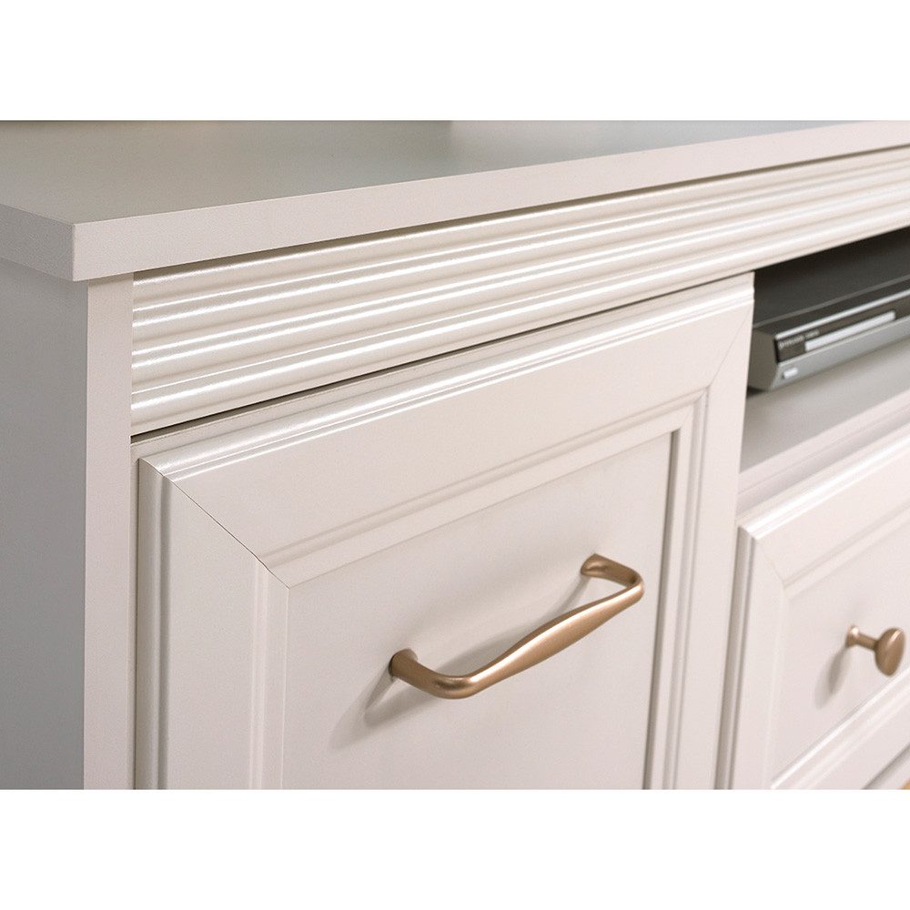 Lomadox Wohnwand WILNA-161, (2-St., Highboard Lowboard), Kaschmir, Massivholzfüße, Softclose-Funktion, Landhaus