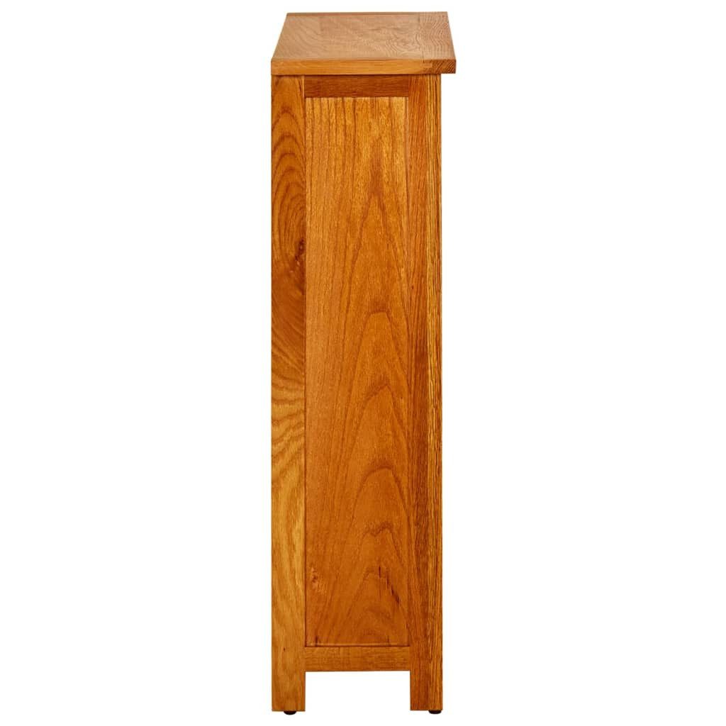furnicato Bücherregal aus massivem Eichenholz 70x22,5x82 cm Braun, 1-tlg.