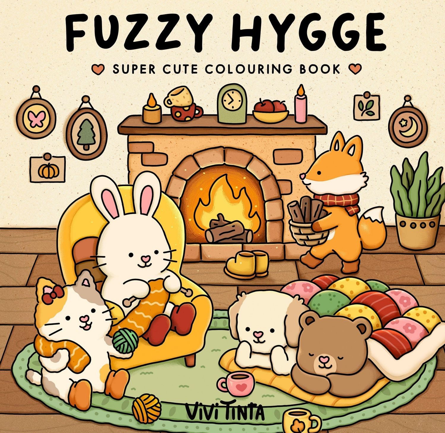 Fuzzy Hygge / Vivi Tinta, Super cute colouring book