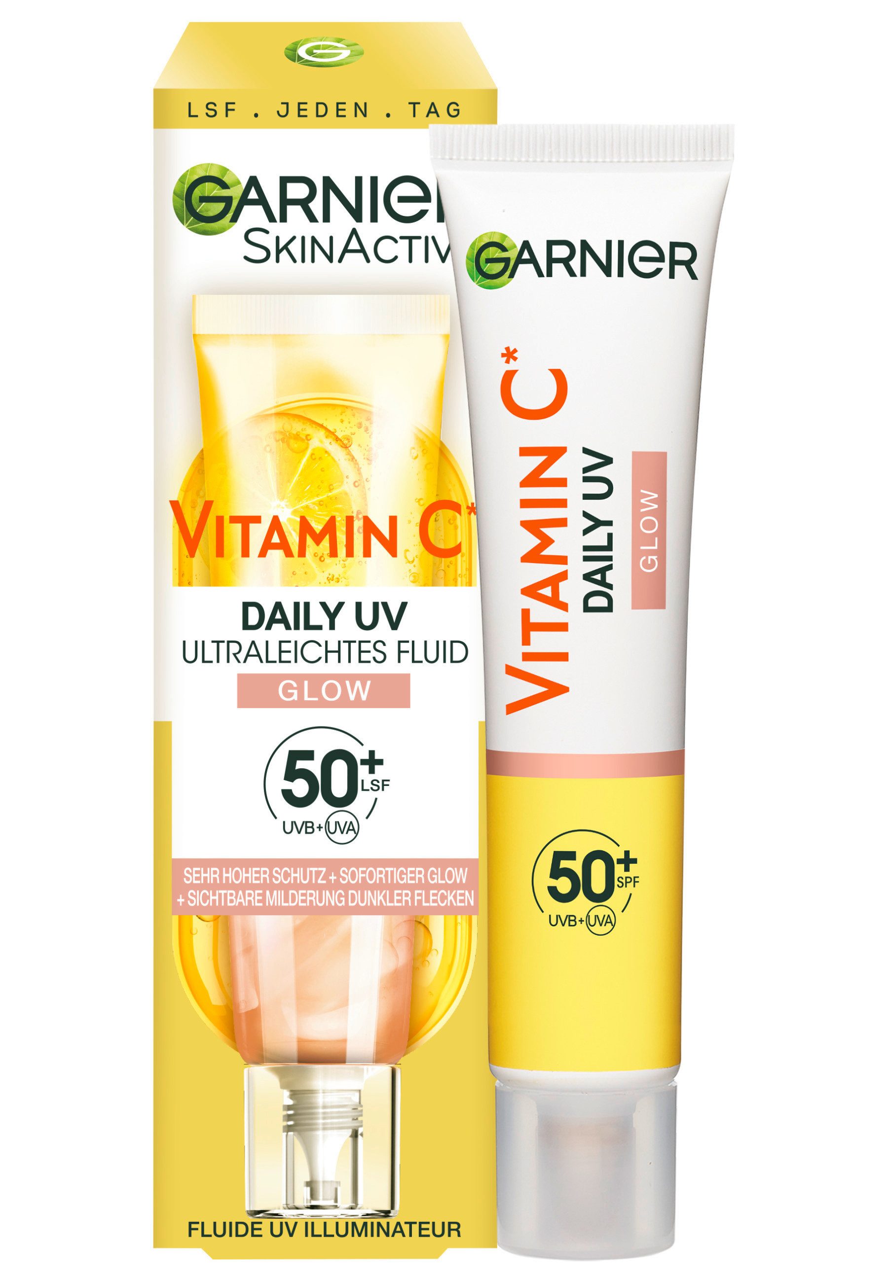 GARNIER Gesichtsfluid Skinactive Vitamin C Daily Uv Ultraleichtes Fluid Glow, 1-tlg.