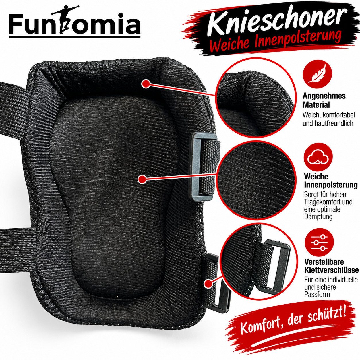 FunTomia Protektoren-Set FunTomia Schoner Kinder Protektoren, Skater, Gr.S M L (6-tlg) – Bild 3 von 5