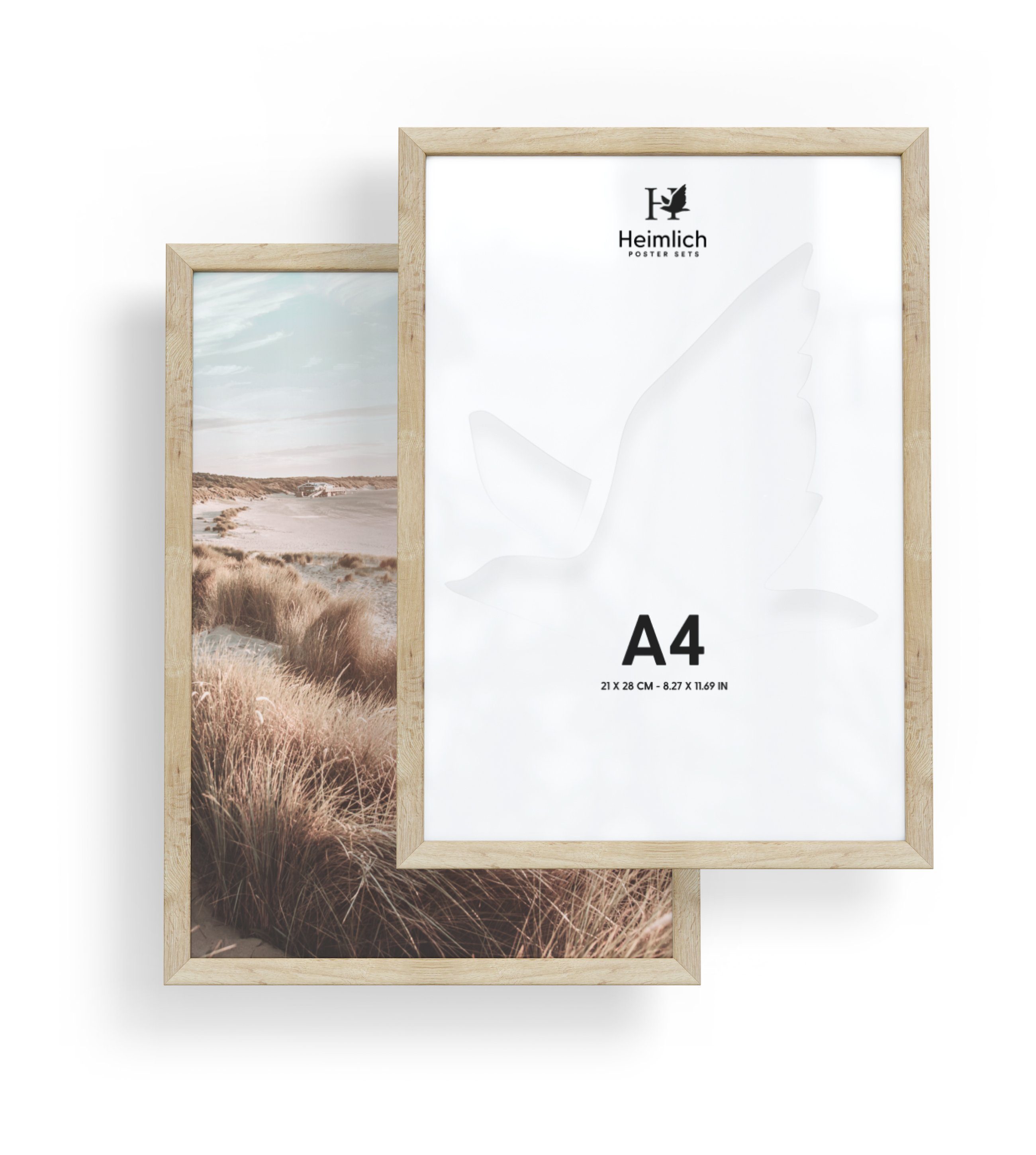 Heimlich Bilderrahmen Holz Eiche, Schwarz, Weiß günstig online kaufen