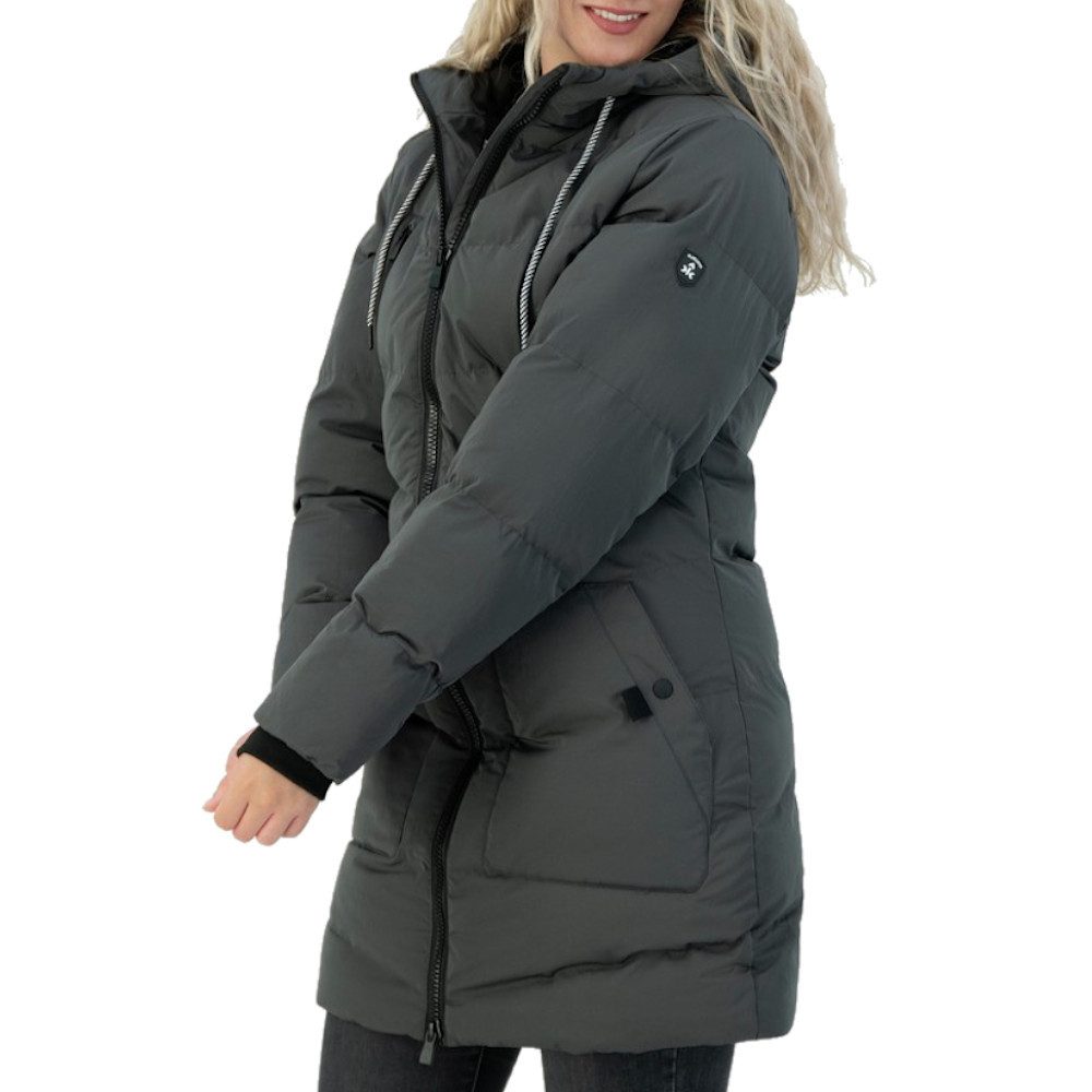 Kjelvik Wintermantel Elles Padded Schmal geschnittener Steppmantel mit Kapu günstig online kaufen
