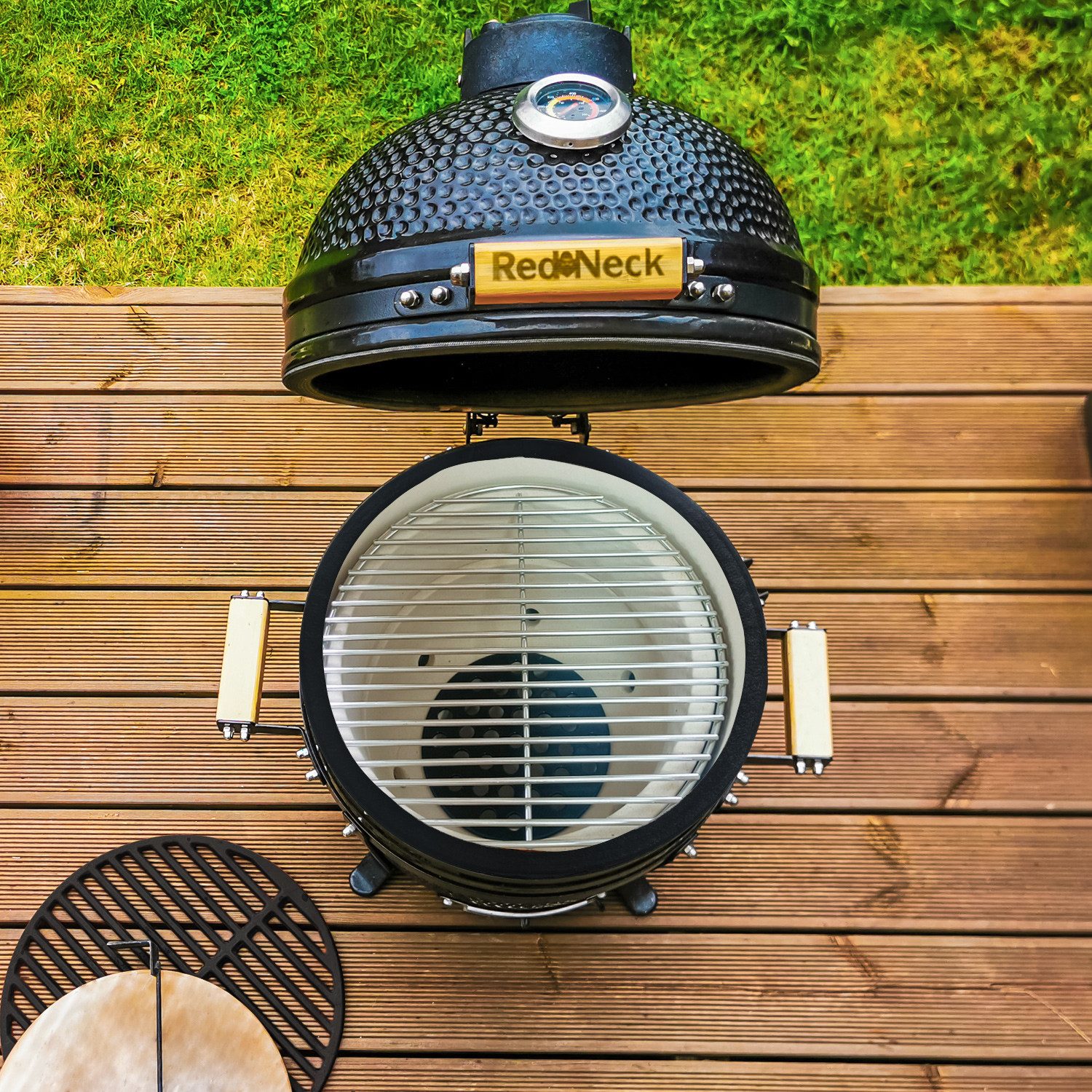RedNeck Keramikgrill Kamado Pro 34cm Grillfläche BBQ High End Holzkohlegrill