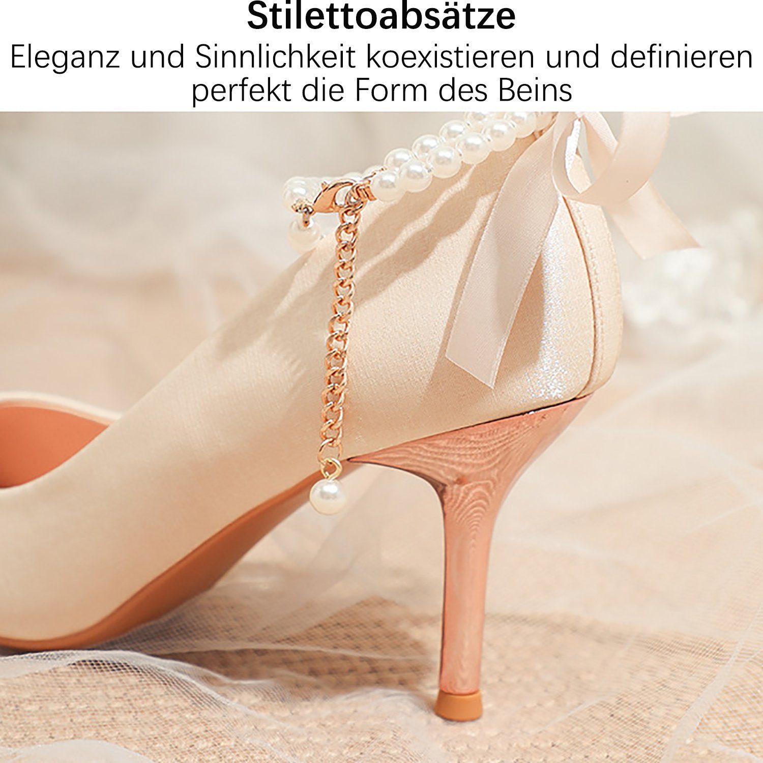 Daisred Riemchen Stilettoabsatz Heels Abendschuhe Hochzeitsschuhe High Pumps 39