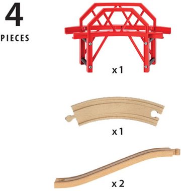 BRIO® Spielzeugeisenbahn-Brücke BRIO® WORLD, Bahnbrücke mit Auffahrten, FSC®- schützt Wald - weltweit