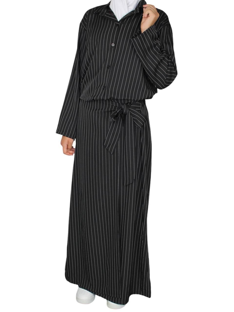 Aymasal Maxikleid 2 tlg. Liniertes Hemd günstig online kaufen
