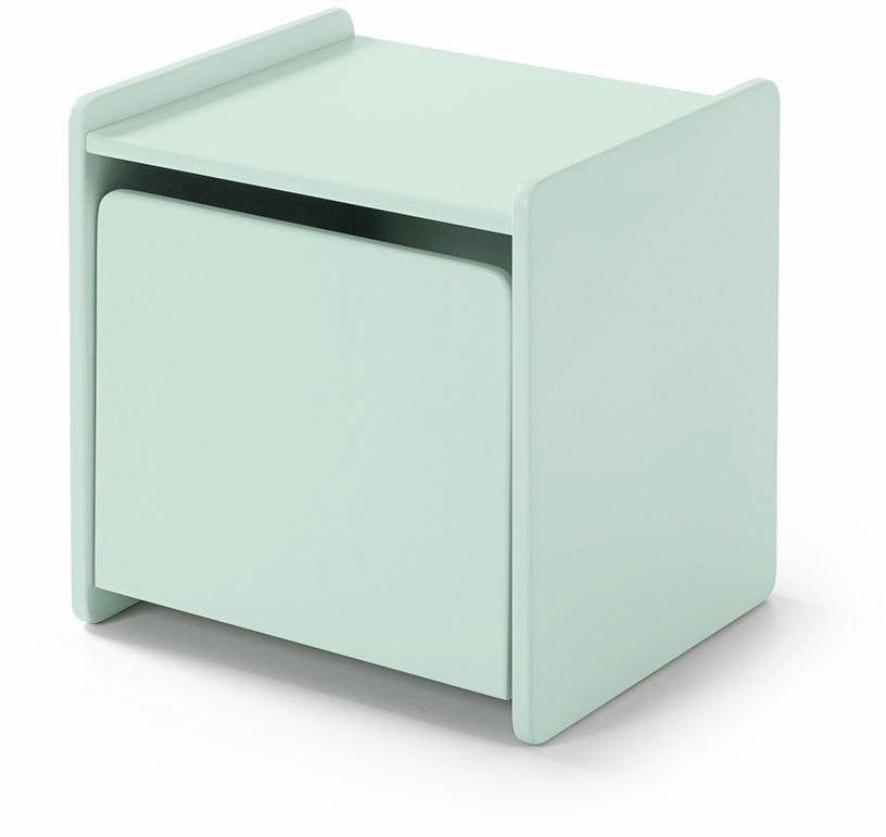 Vipack Nachtkonsole Kiddy, mit 1 Drehtür, dahinter ein großes Fach (B/H/T ca. 40x40x36cm, MDF lackiert, in verschiednen Farben erhältlich), MDF-Oberfläche