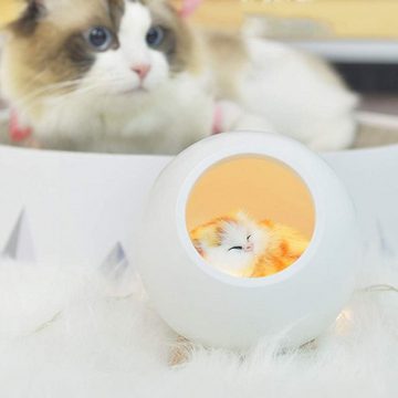 yozhiqu LED Nachtlicht Niedliche Katze Nachtlicht für Kinder und Erwachsene, Nachttischlampen, USB-Aufladung,energiesparend,einstellbare Helligkeit,schöne Dekoration