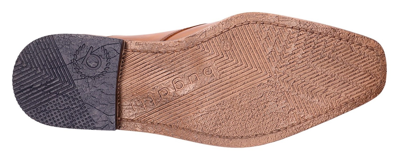 bugatti Schnürschuh, Blockabsatz, Abendschuh, Festtagsschuh mit Stretcheinsätzen