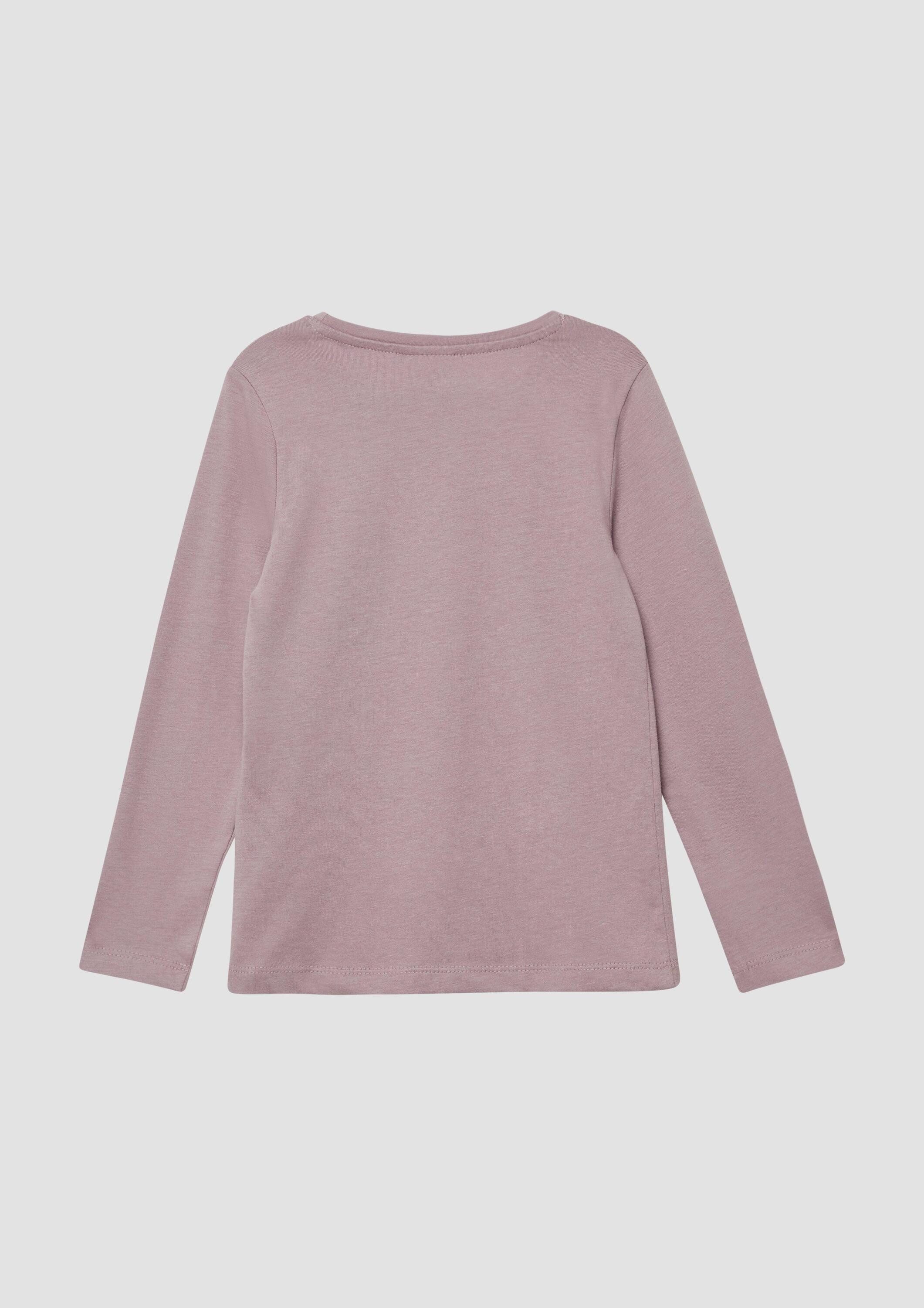 s.Oliver Langarmshirt T-Shirt Longsleeve mit Frontprint – Bild 2 von 4