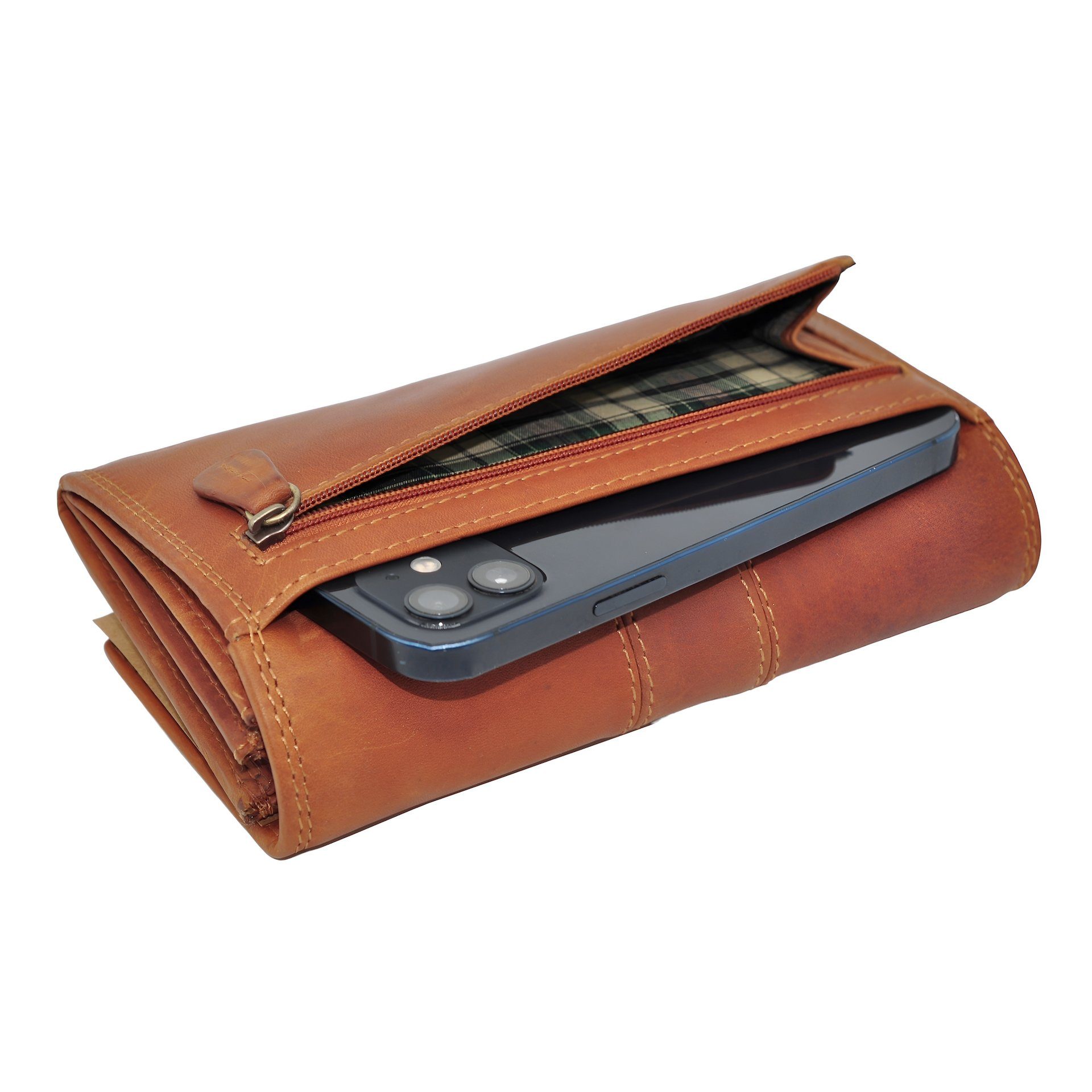 Benthill Geldbörse Damen Echt Leder Portemonnaie Frauen Geldbeutel RFID Portmonee Groß, RFID-Schutz Kartenfächer Münzfach Reißverschlussfach