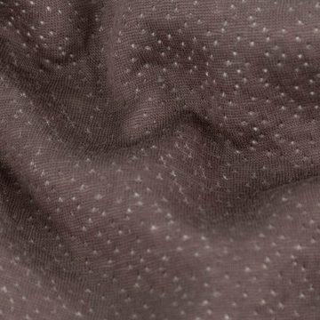SCHÖNER LEBEN. Stoff Jersey Baumwolljersey Doubleface Punkte zweiseitig braun ecru 1,5m Br., allergikergeeignet