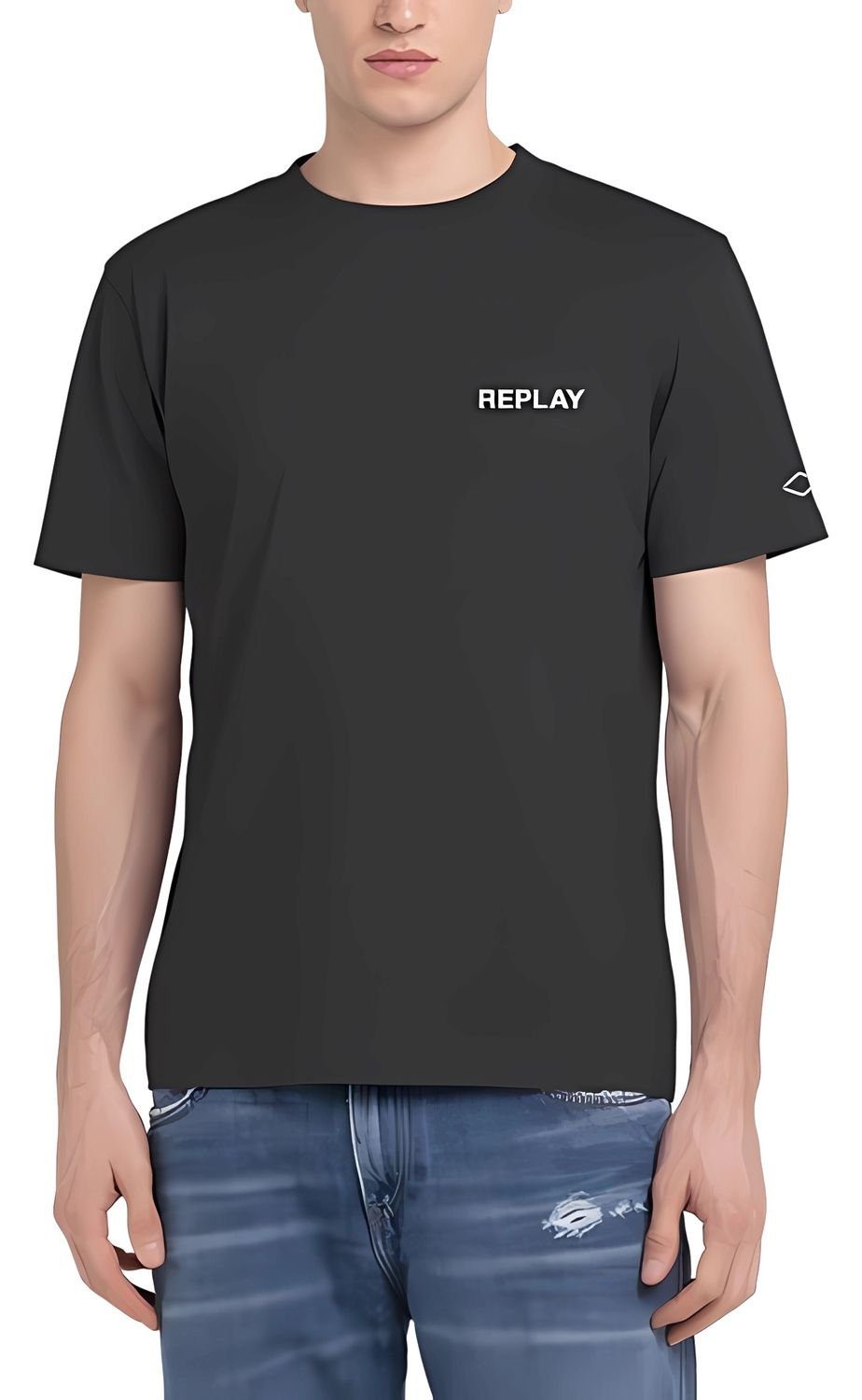 Replay T-Shirt BASIC (1-tlg) aus Baumwolle günstig online kaufen