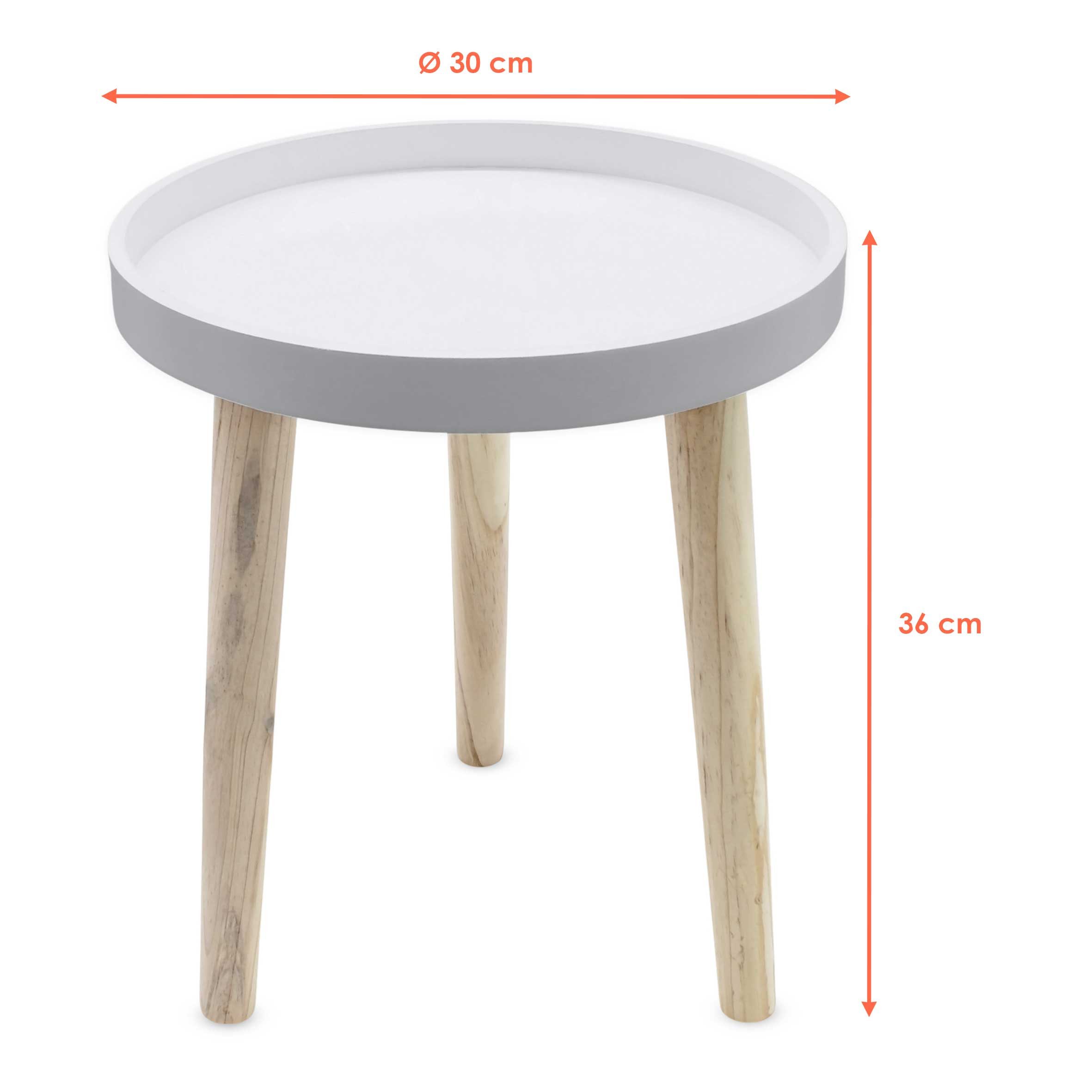 Spetebo Beistelltisch Beistelltisch 30 x 36 cm - weiß (Stück, 1-St., Beistelltisch), kleiner Tisch zum Zustellen oder Dekorieren