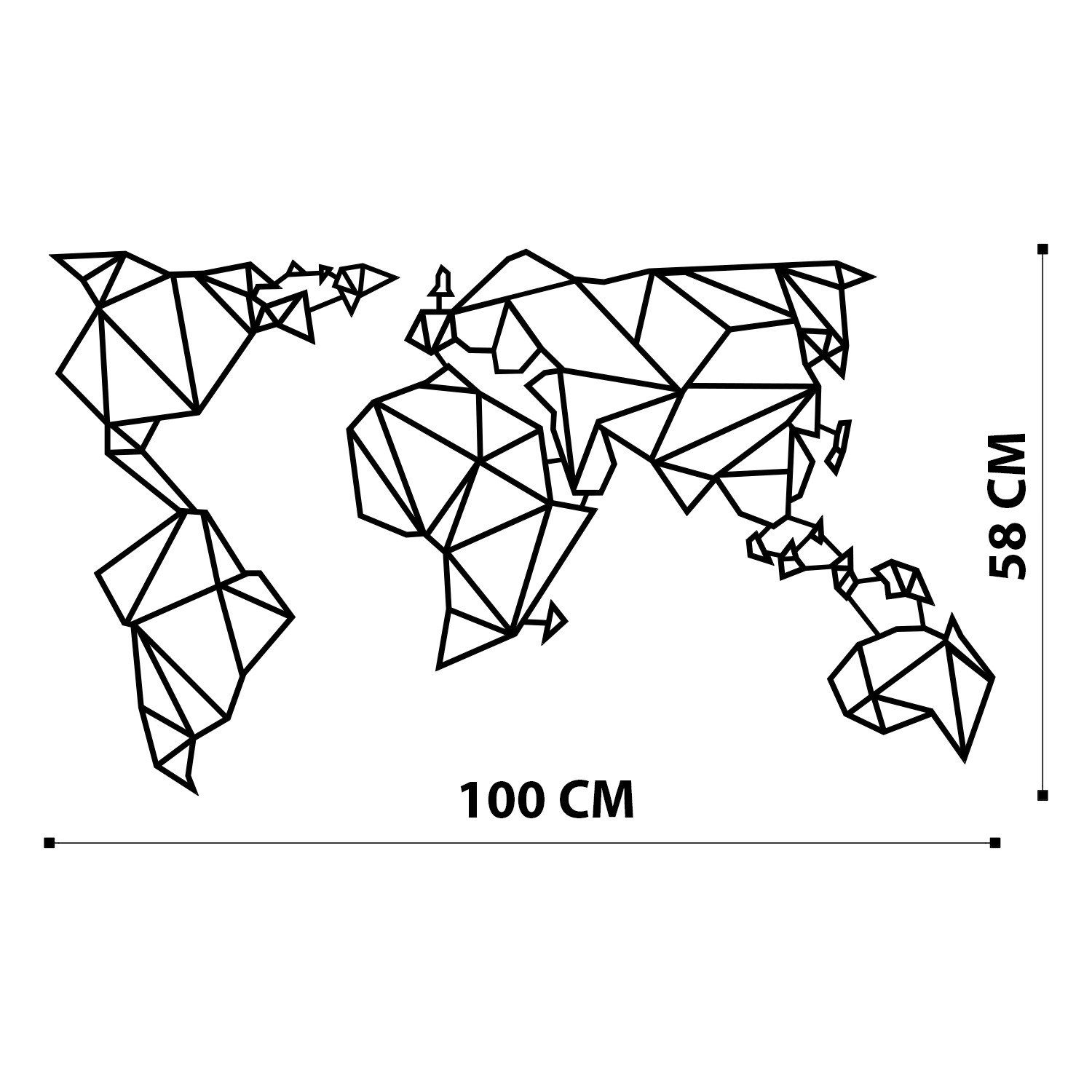 Wanddekoobjekt 100% METAL (Thickness: 1,2mm), 100 x 59 cm Z1129