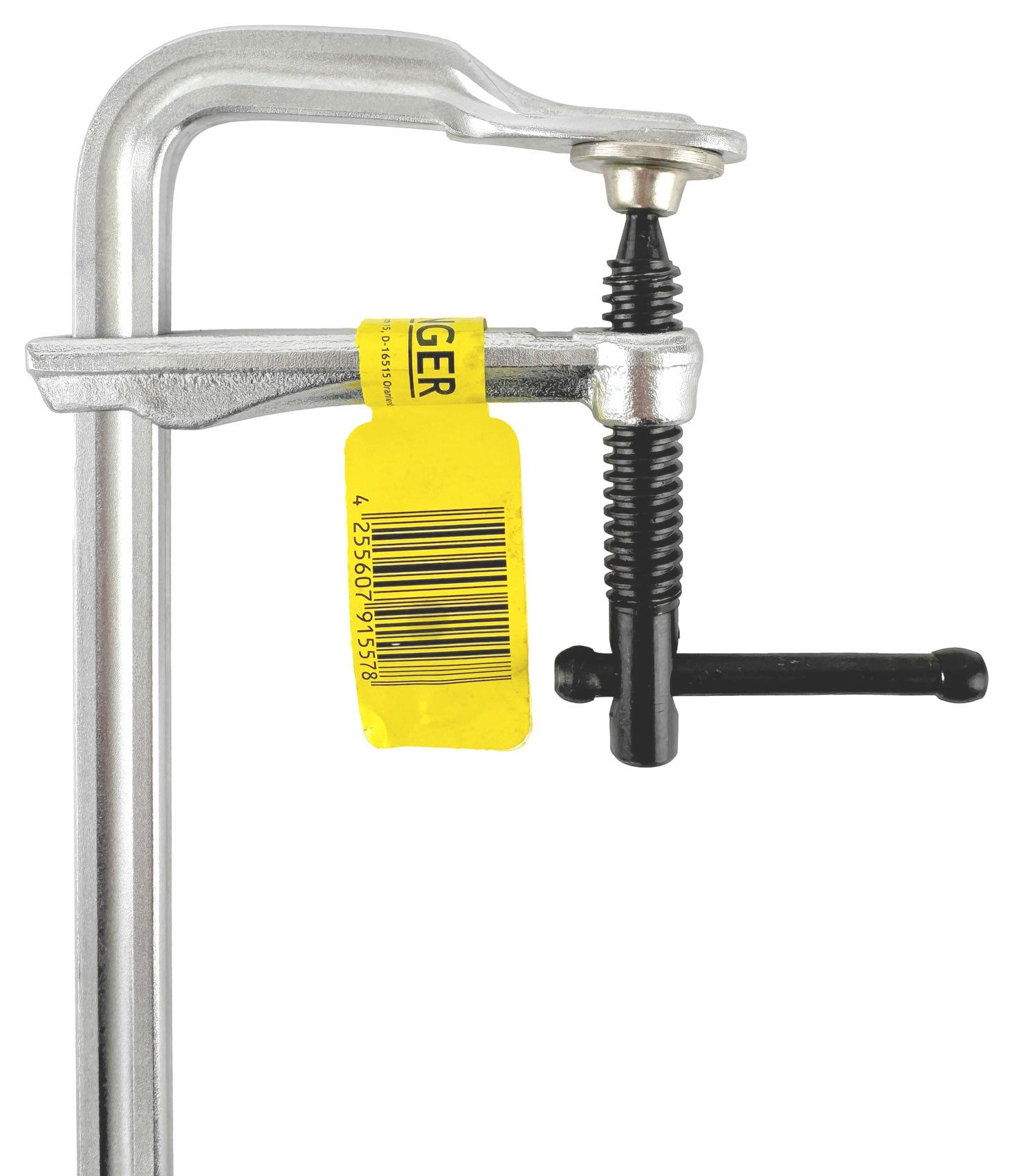 WELDINGER Schraubzwinge 2er-Set Schlosser-Schraubzwinge Ganzstahl 80x300 mm Knebelgriff, (Set, 2 St), Schlosser-Schraubzwinge 80x300 mm, bewegliche Druckplatte