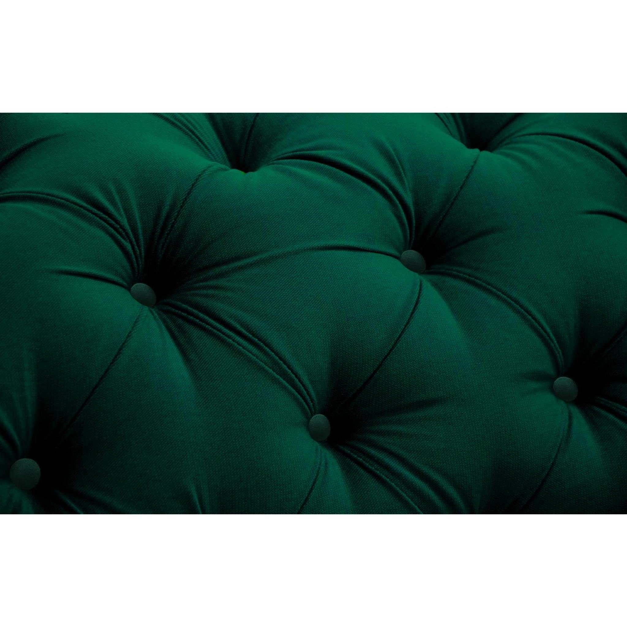 Relaxfunktion, Flasches Grün (kronos L-Form Chester, rechts Ecksofa mane aus 2x Beautysofa mit Polsterecke Velour, mit 19) Bettkästen oder montierbar, links