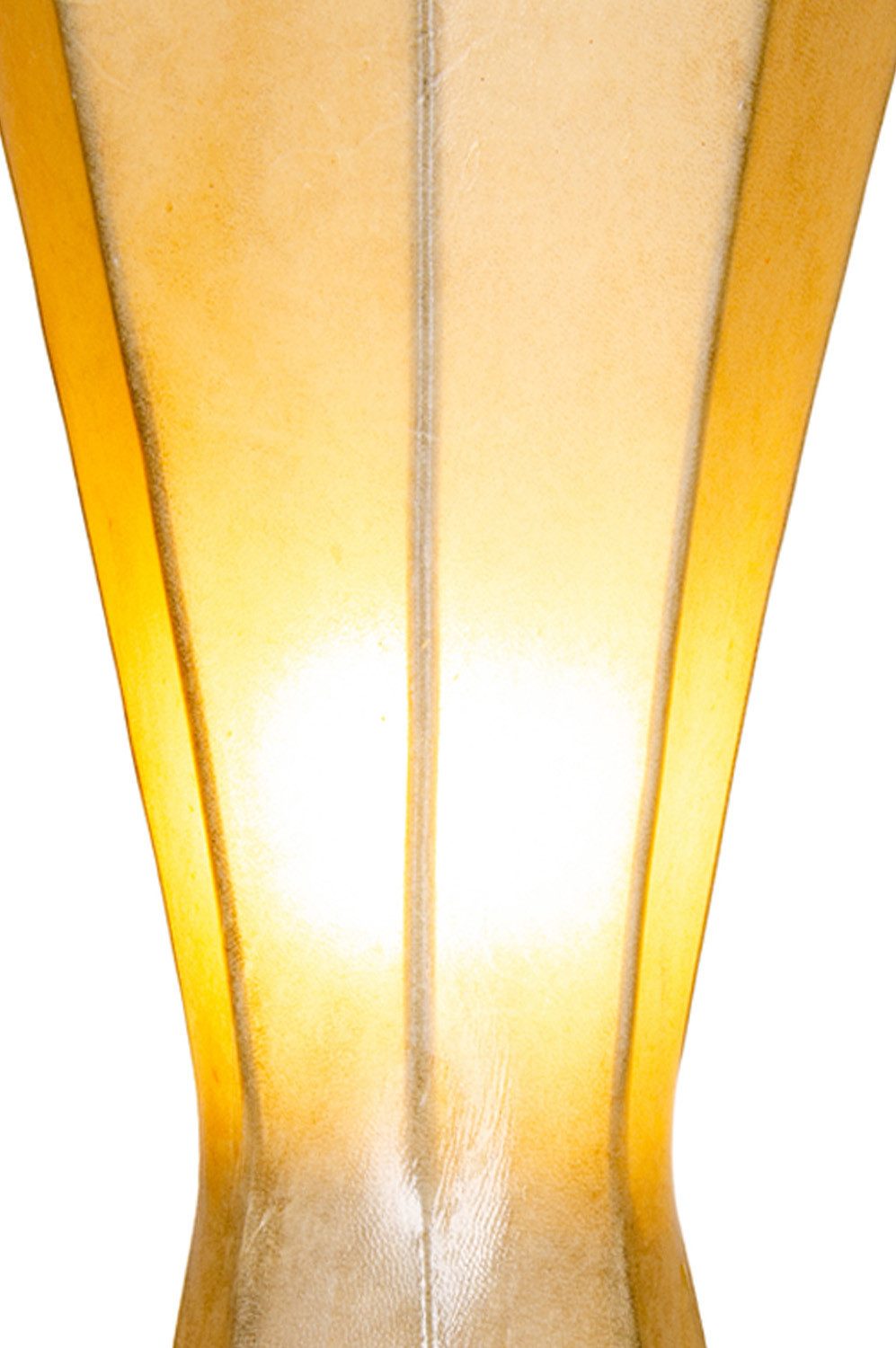 Marrakesch Orient & Mediterran Interior Nachttischlampe Vintage Nachttischlampe Jinjin handgefertigt aus Leder in Natur 40 cm, Handarbeit