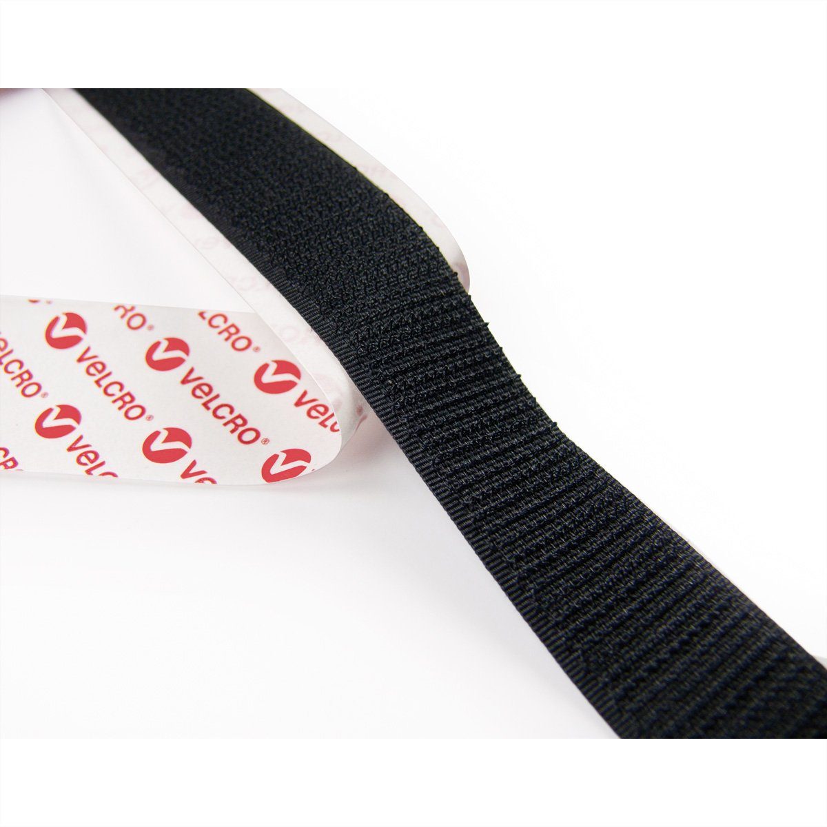 VELCRO Kabelbinder Klettband Selbstklebend Haken & Flausch 20mm x 50cm Schwarz, VEL-EC60225