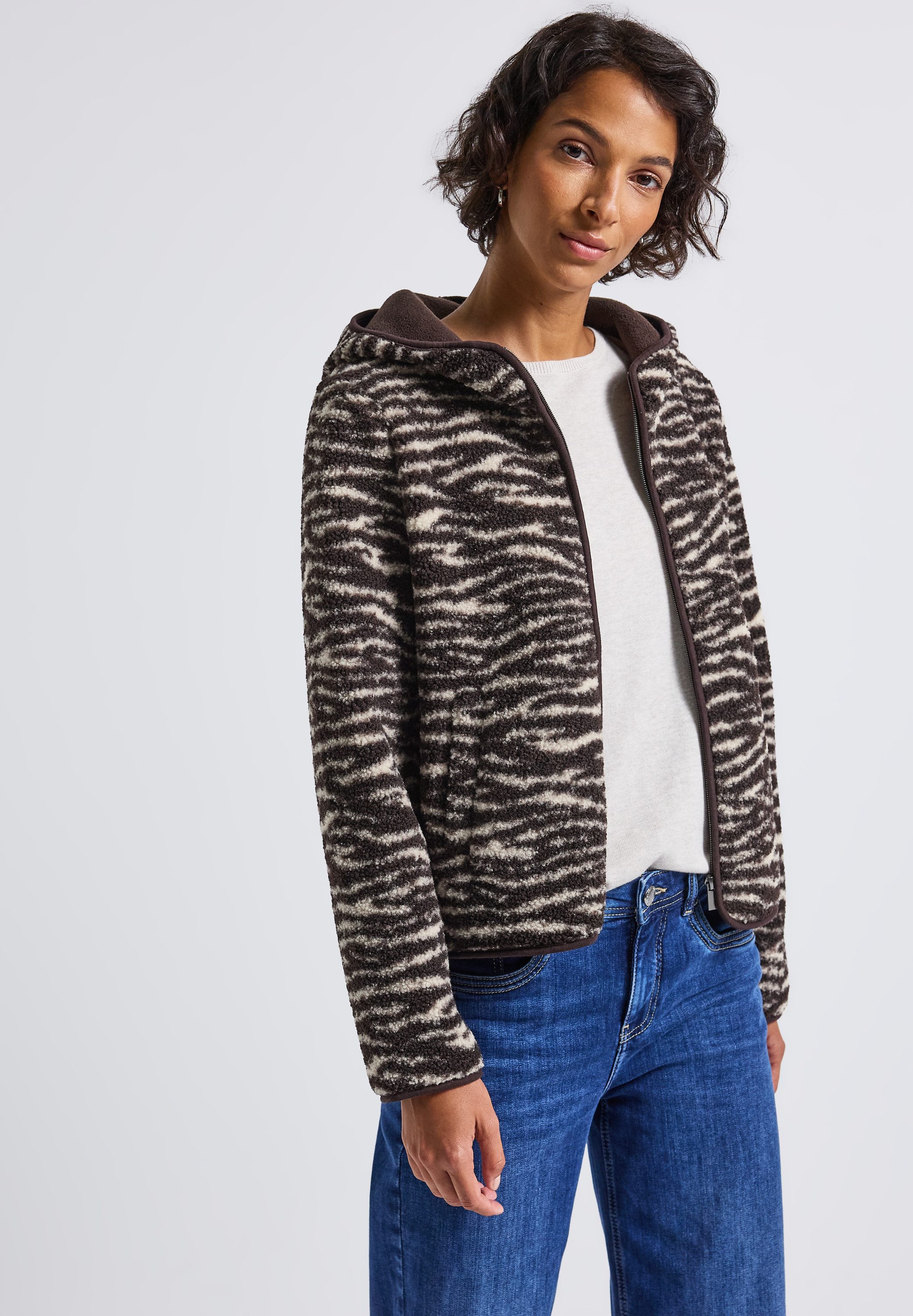 STREET ONE Kurzjacke mit Zebramuster günstig online kaufen