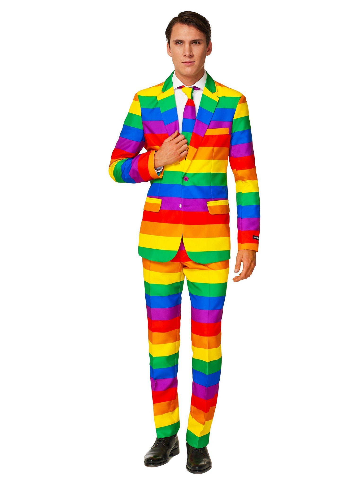 SuitMeister Partyanzug Rainbow Kostüm Anzug - für Karneval Halloween, Für bunte Typen: cooler Anzug für sonnige Tage