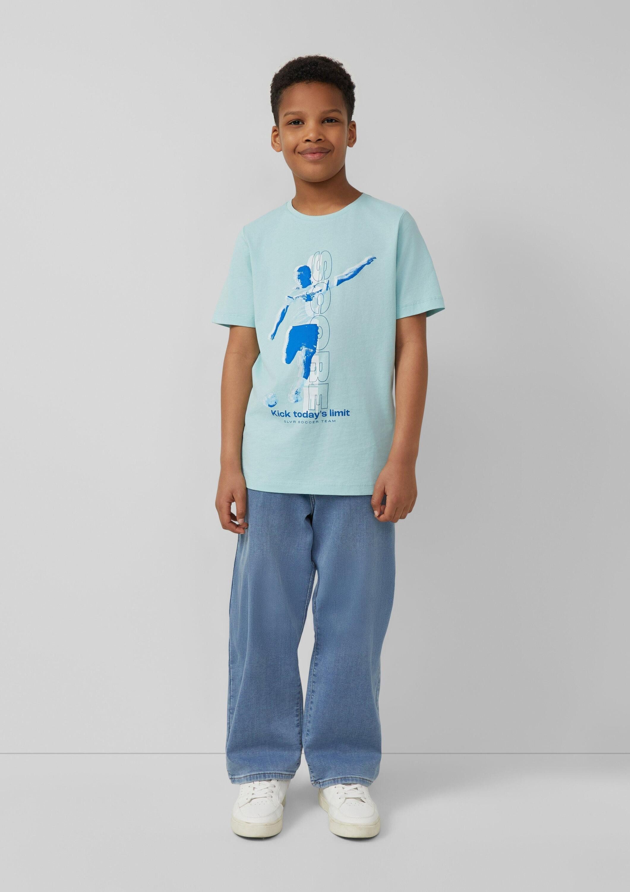 s.Oliver Kurzarmshirt T-Shirt T-Shirt mit Fußball-Print