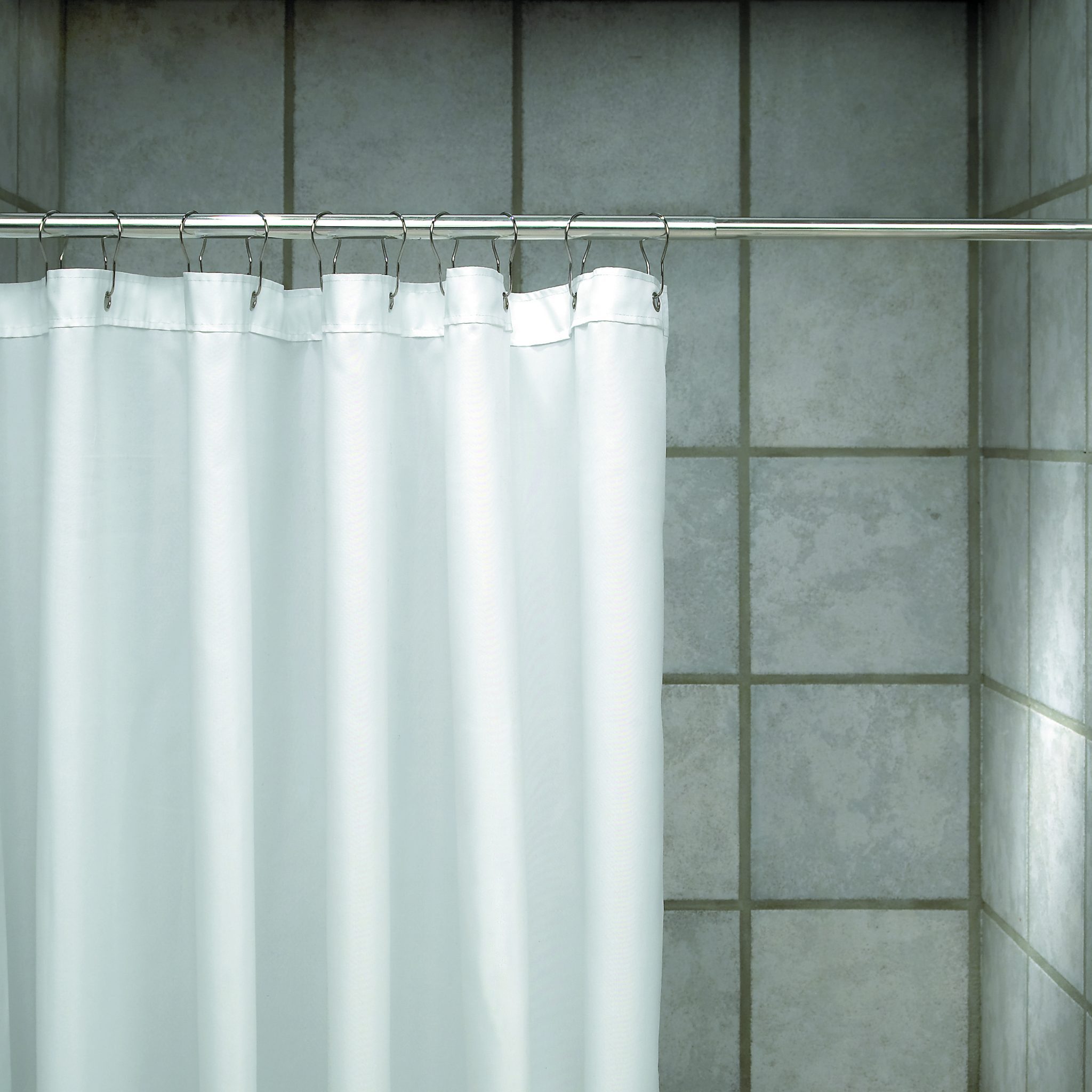 LikeKa Duschvorhangstange chrom matt ohne Bohren, Vorhangstange Klemmstange günstig online kaufen