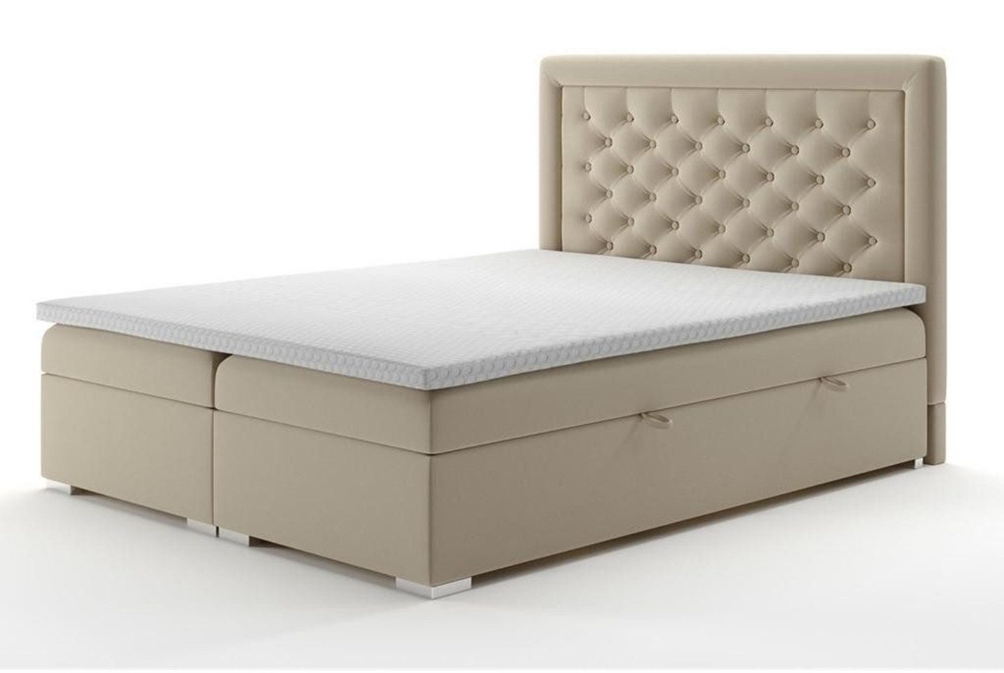 Xlmoebel Boxspringbett Chesterfield Boxspringbett mit Polsterung und Bettkasten (1-St., Boxspringbett 4062292735424), Hergestellt in Europa