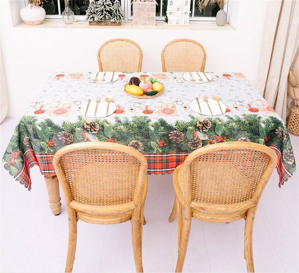 Tischtücher, Dekorative für Adventskalender Tischläufer, Party Tischdecke Kinder Weihnachten Geschenk grün für dekorationen, Weihnachtliche