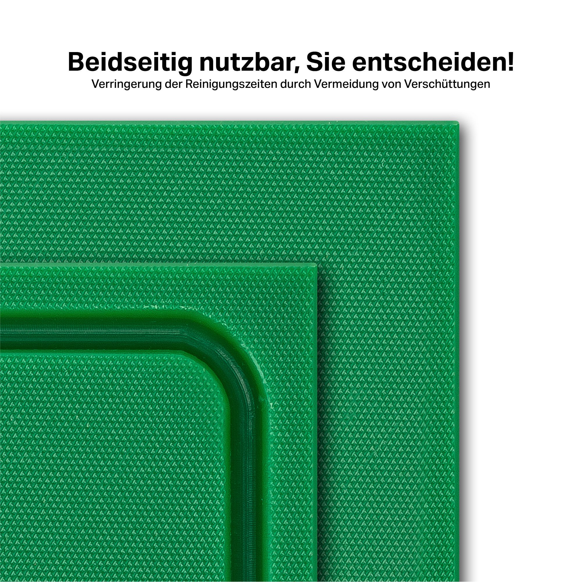 MUVELL Schneidebrett MUVELL Schneidebrett 60x40x2 (HDPE500) Blau, Kunststoff, (Stück, 1-St., Schneidebrett), messerschonend,Saftrille,Extra Dick